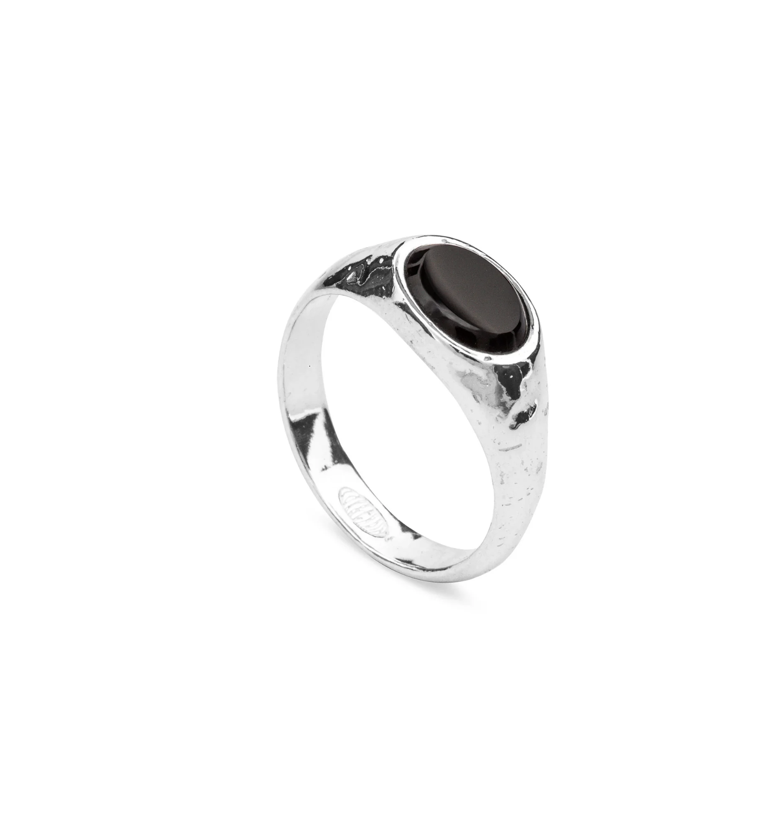 Lox and Chain Jupiter Signet - Black Onyx