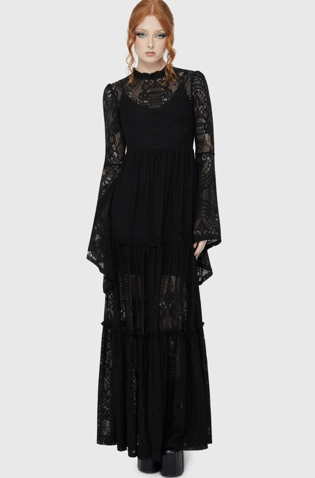 Killstar Hecate Lace Maxi Dress