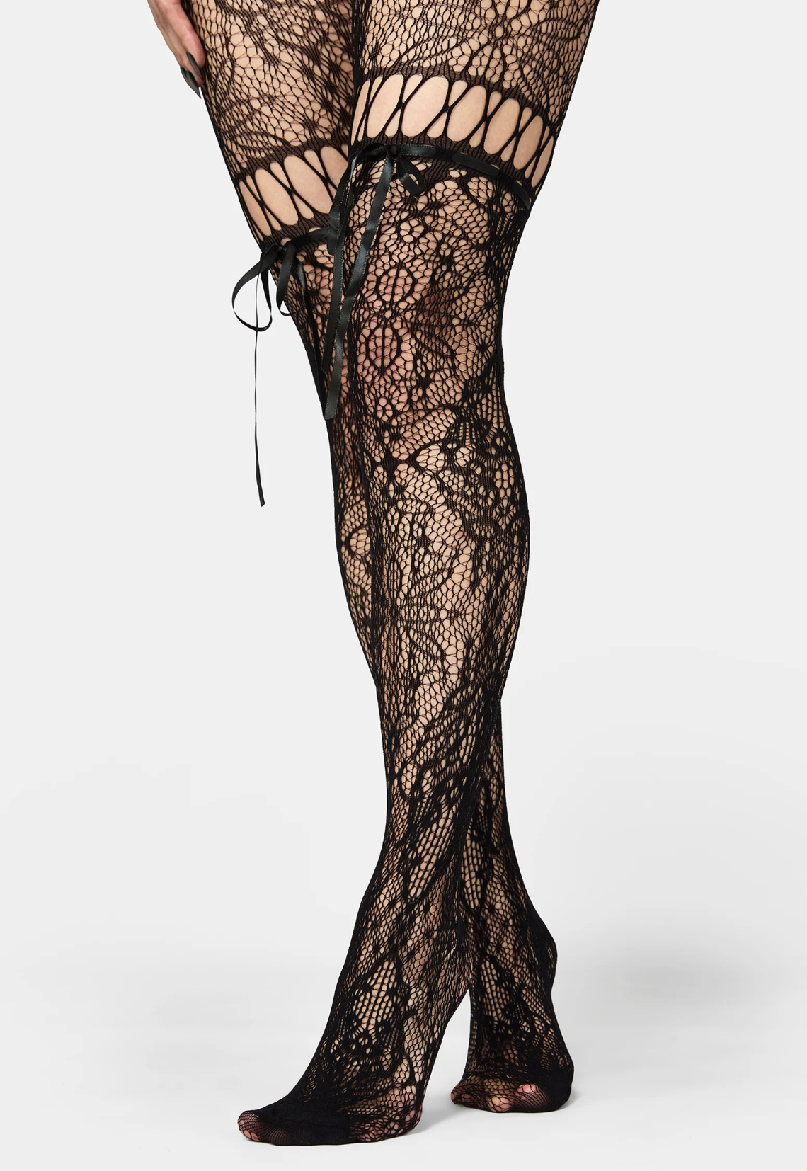 Disturbia Flosella Lace Up Tights