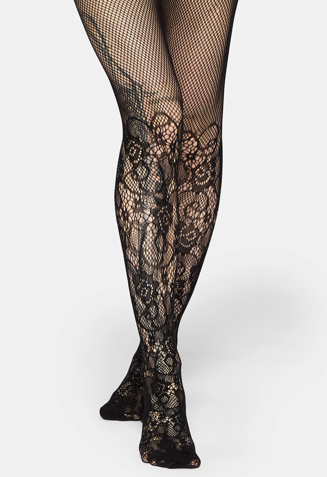 Disturbia Sisella Lace Fishnet Tights
