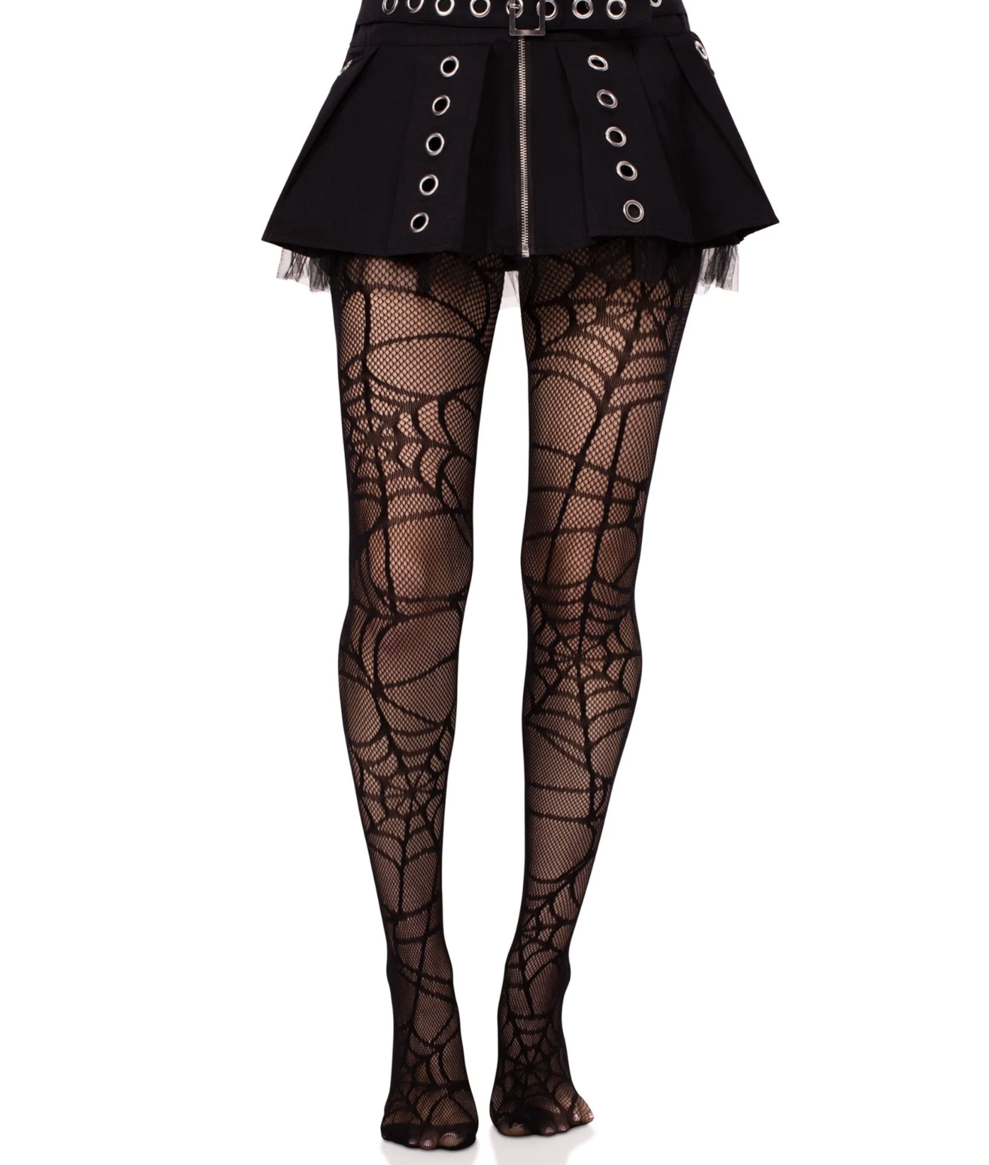 Unique Vintage Leg Avenue Black Spiderweb Fishnets
