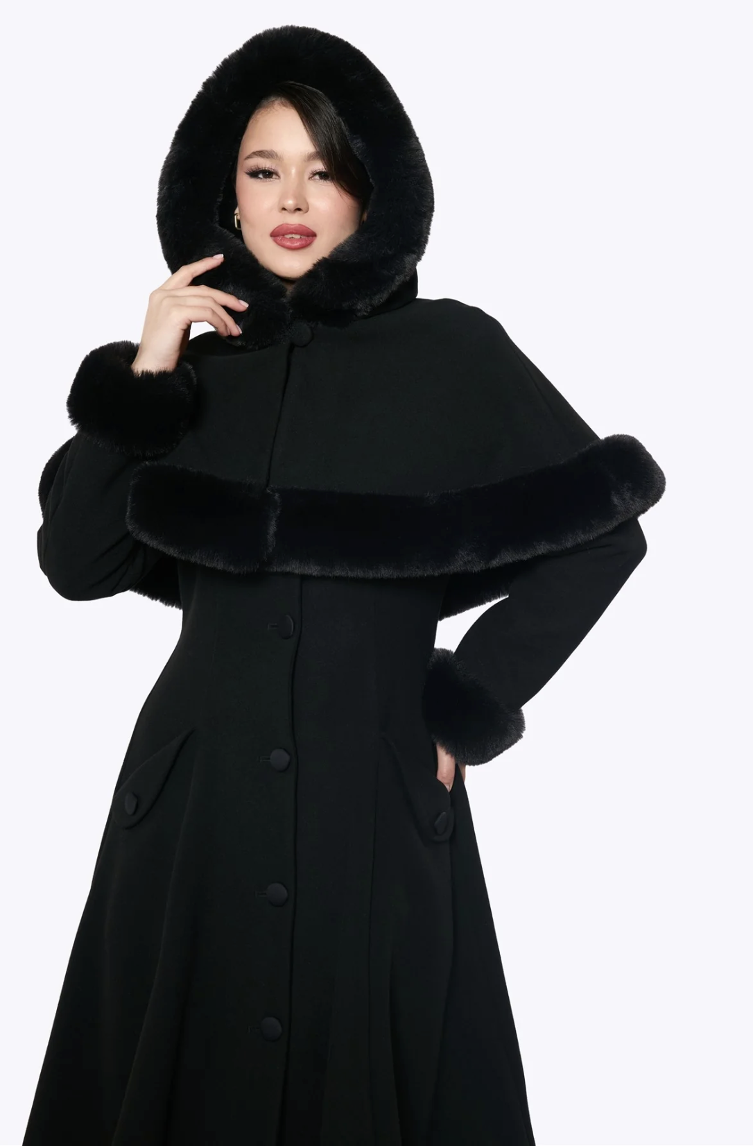 Collectif Anoushka Black Cape
