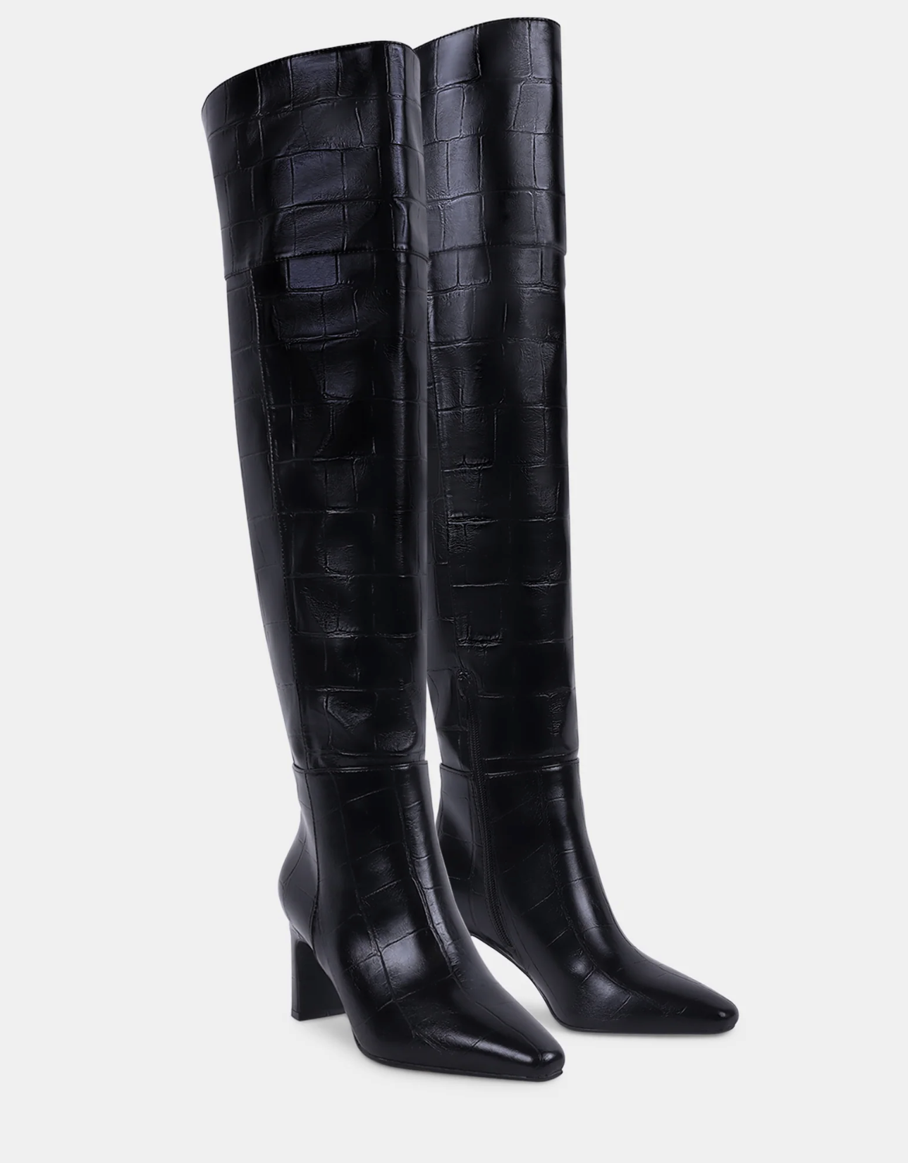 Steve Madden Courage Black Exotic Boots