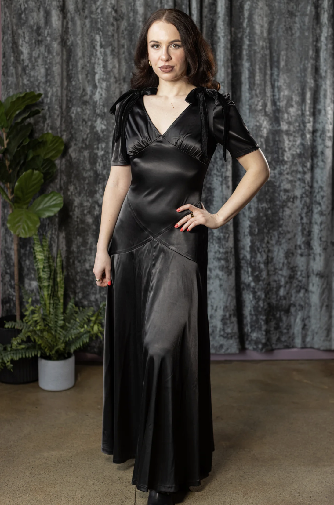 Cult &amp; Lore CECELIA - 30s Inspired Satin Cocktail Dress