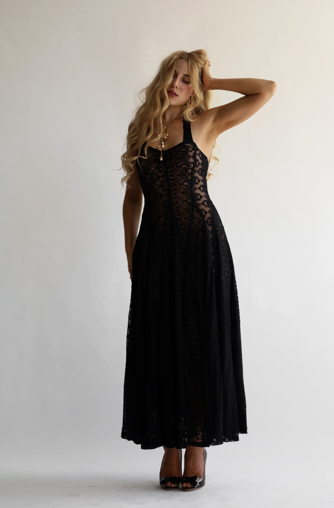 Wild Rose &amp; Sparrow The Sylph Gown in Black