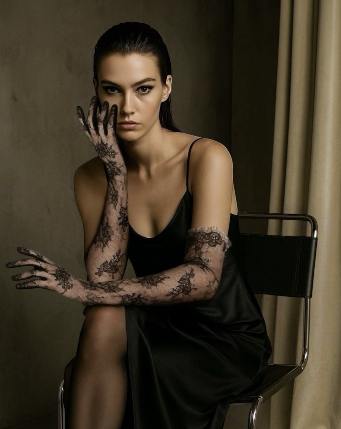 HIGH HEEL JUNGLE by Kathryn Eisman (via Wolf &amp; Badger) Chantilly Lace Gloves