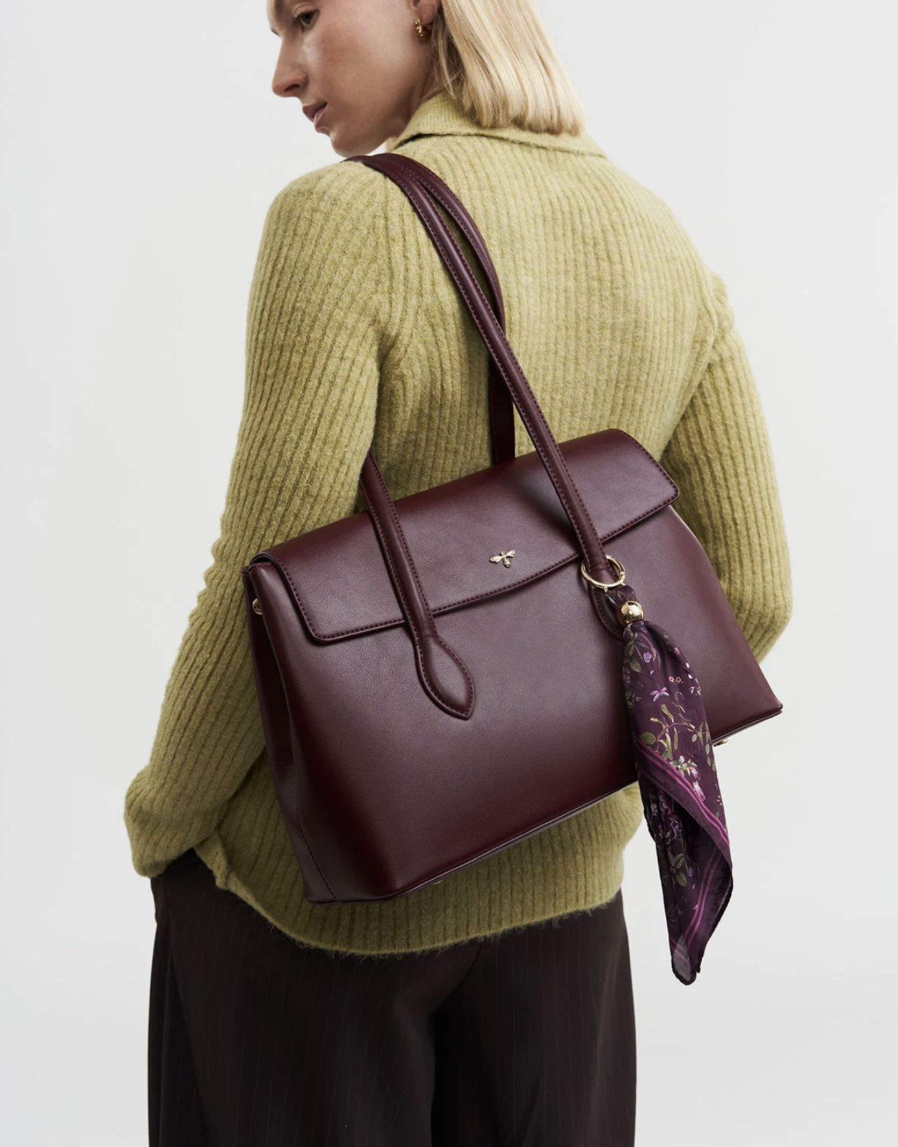 Fable Romilly Shoulder Bag in Burgundy