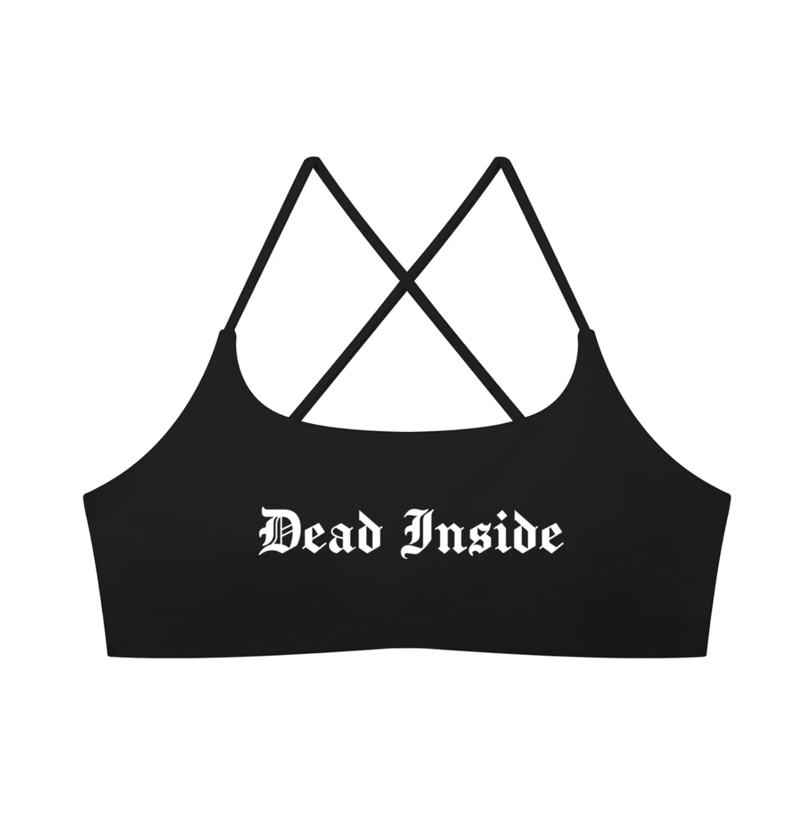 Dead Inside Women's Cross Strap Sports Bra