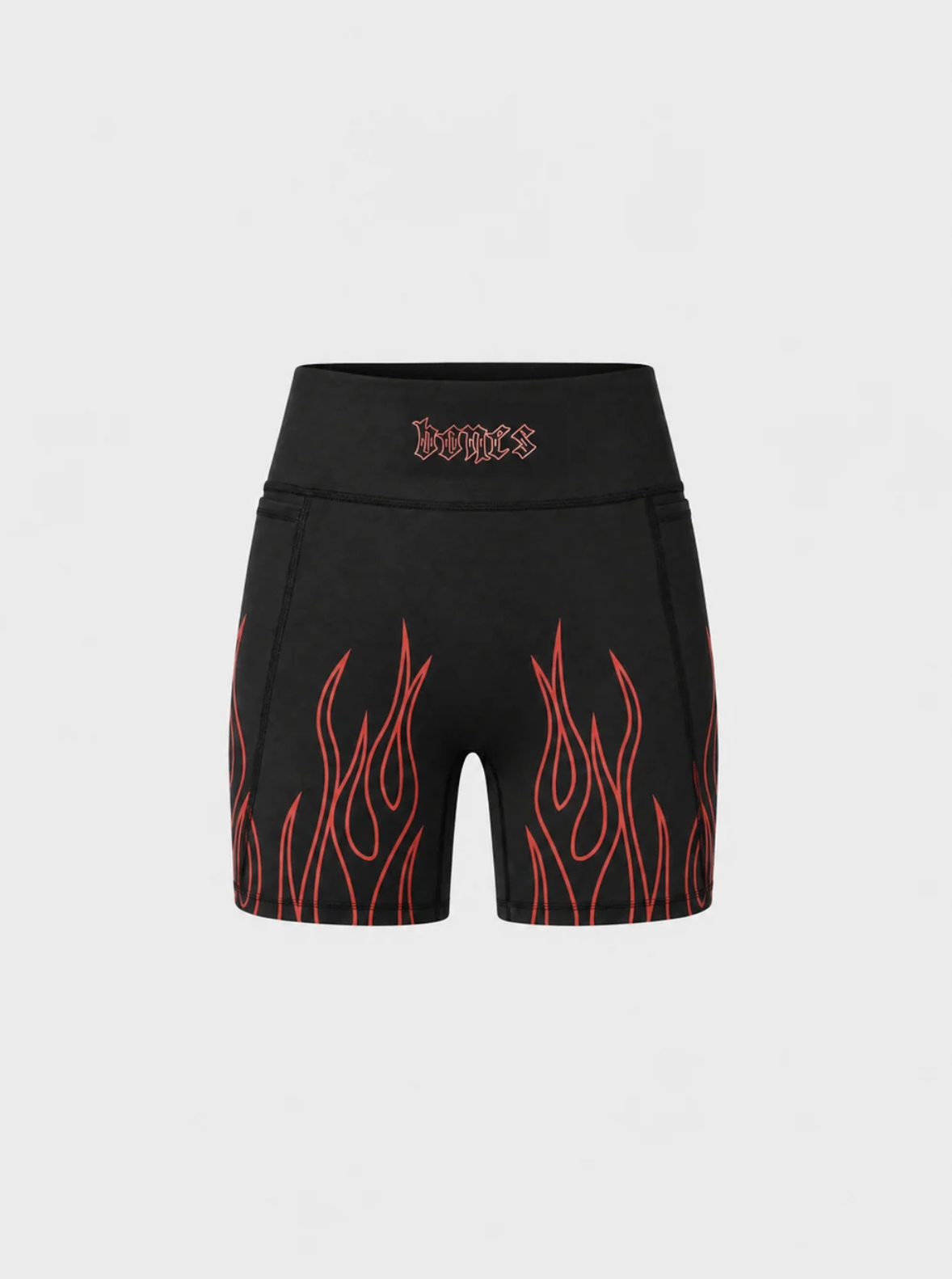 Flamed Biker Shorts