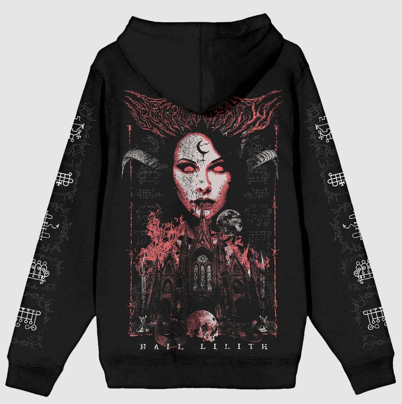 Lilith Queen Of Demons Zip-Up Hoodie