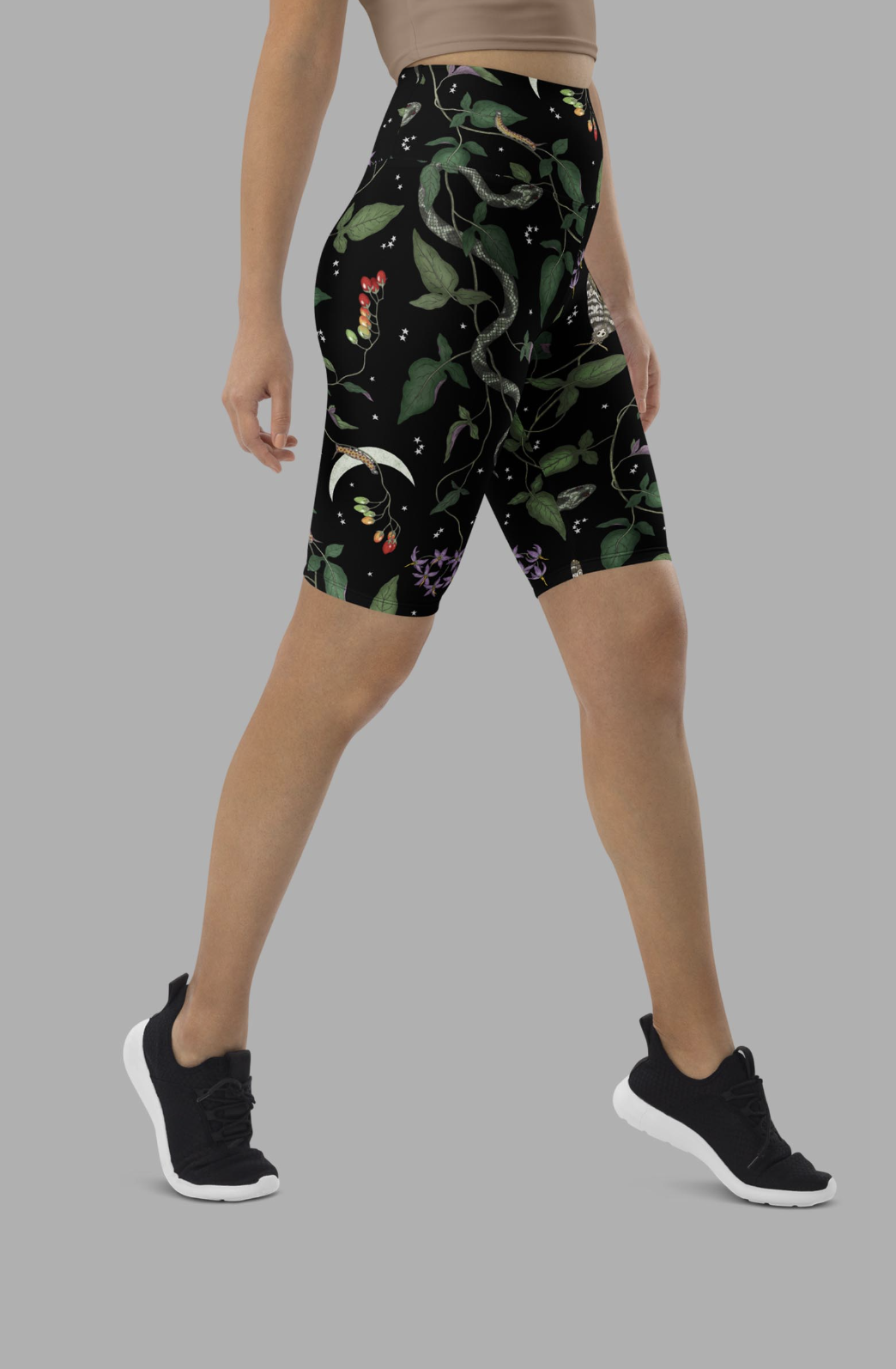 Nightshade Print Biker Shorts