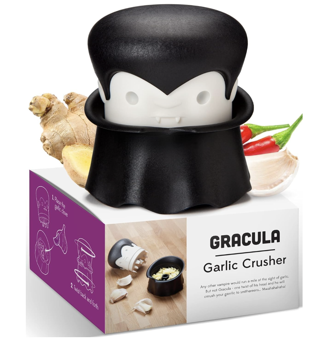 OTOTO Gracula Garlic Press (via Amazon)