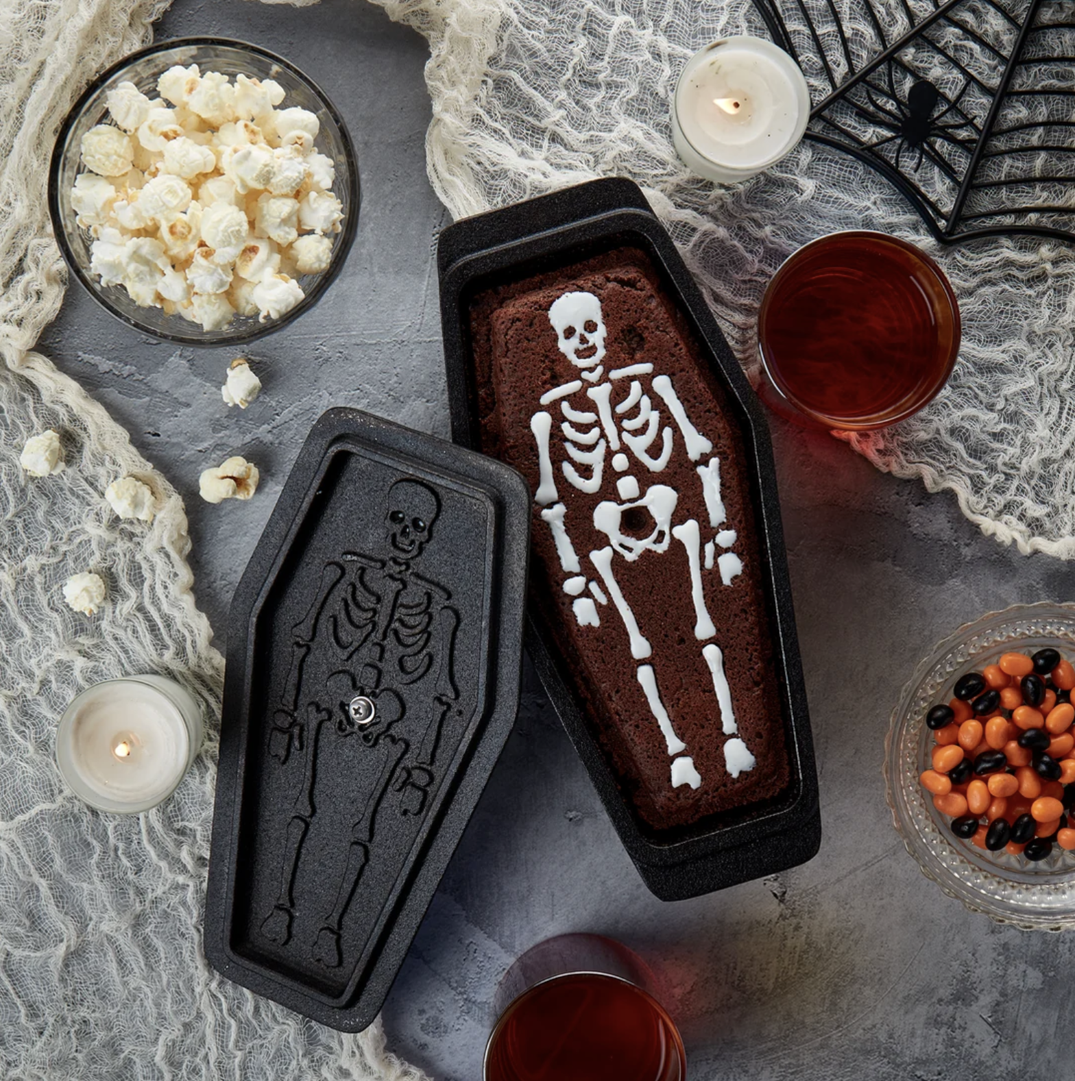 Smith Clark Ironworks Cast Iron Skeleton Coffin Loaf Pan
