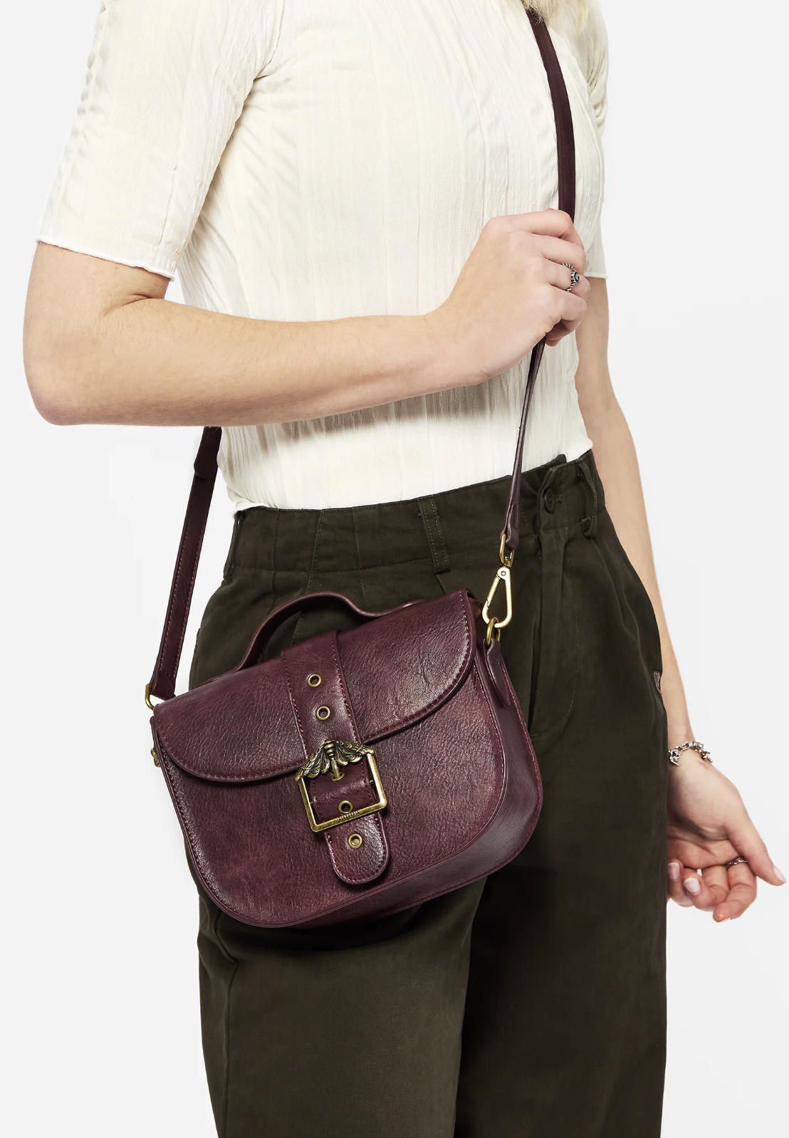 Disturbia Rosamoth Buckle Crossbody Satchel Bag
