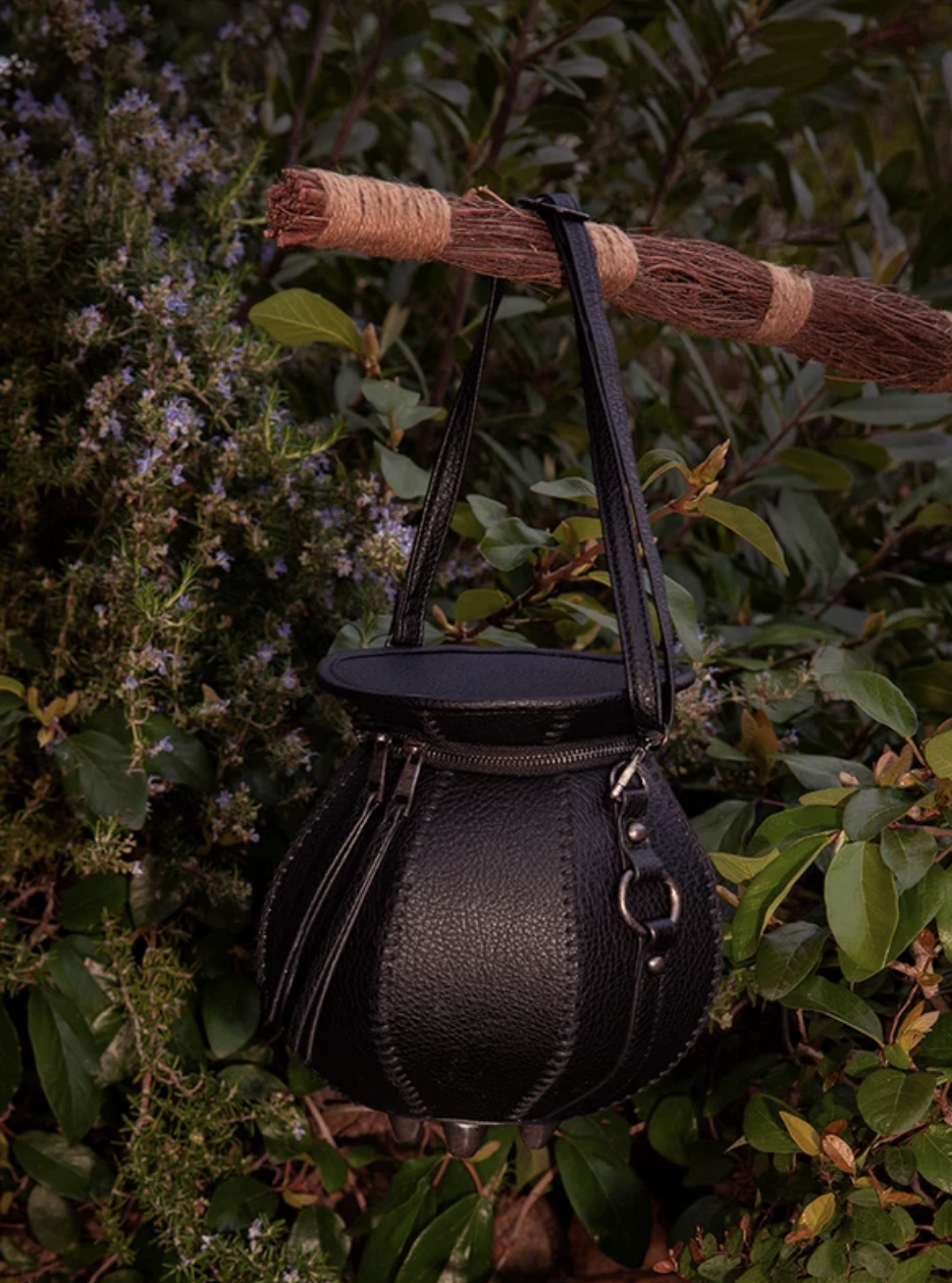 La Femme En Noir Cottage Witch Cauldron Crossbody Bag
