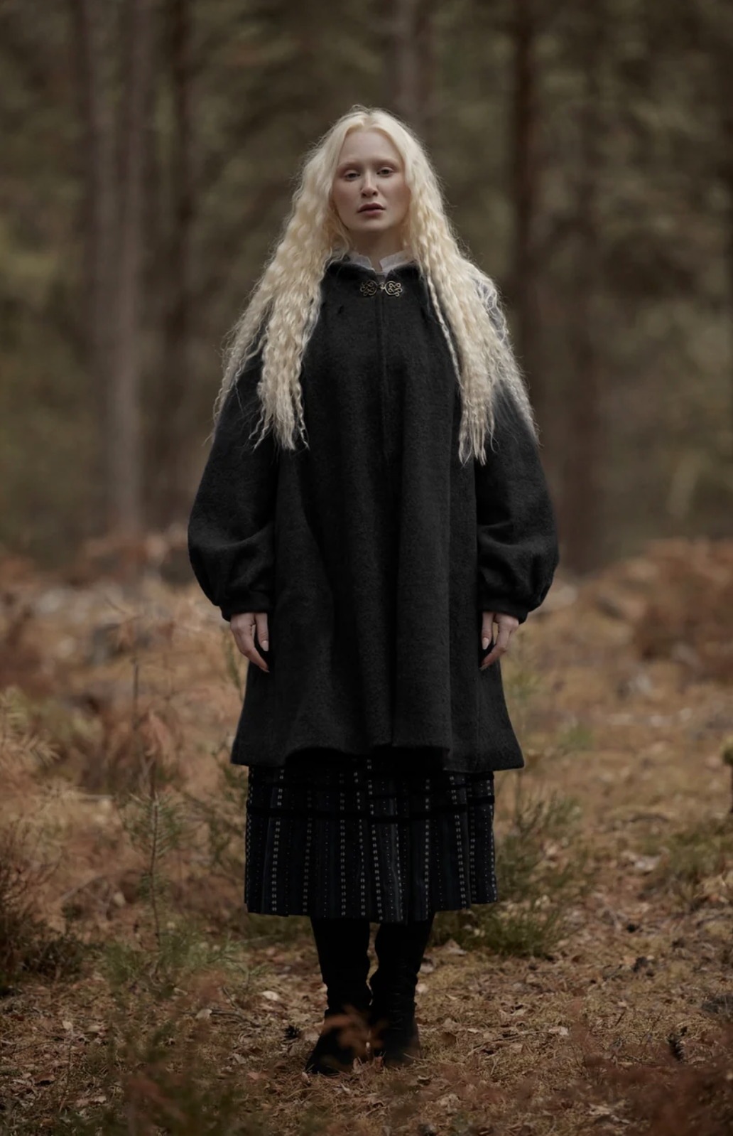 Voriagh “Aneta” Hooded Cape Coat