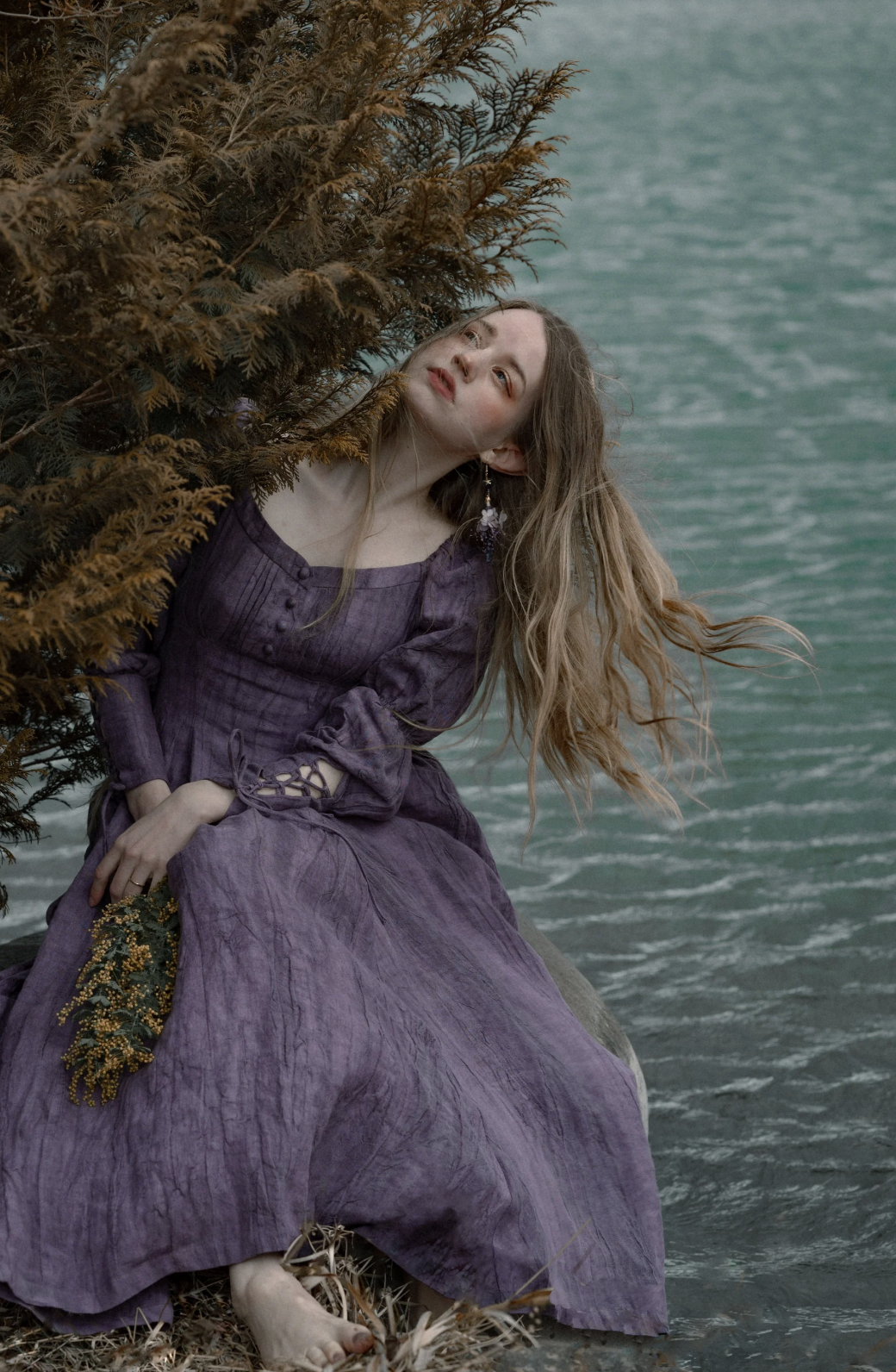 Linennaive PHOENIX 24 | REGENCY LACE-UP LINEN DRESS