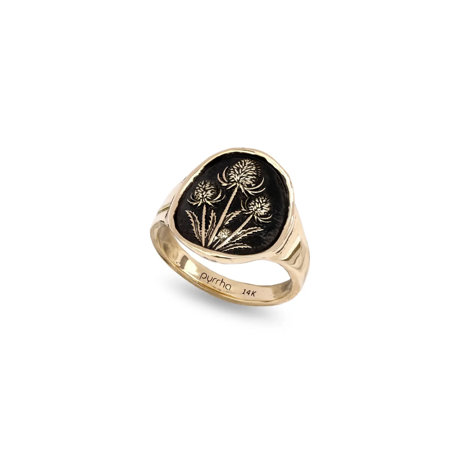 Pyrrha Resilience 14K Gold Cigar Band Ring