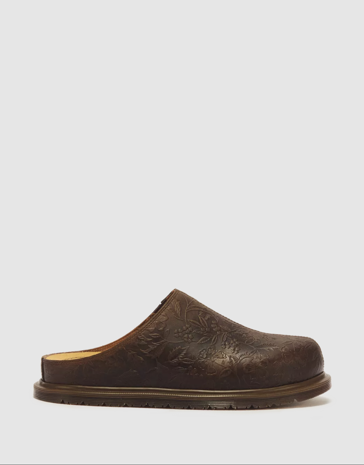 Dr Martens  San Floral Emboss Crazy Horse Leather Mules