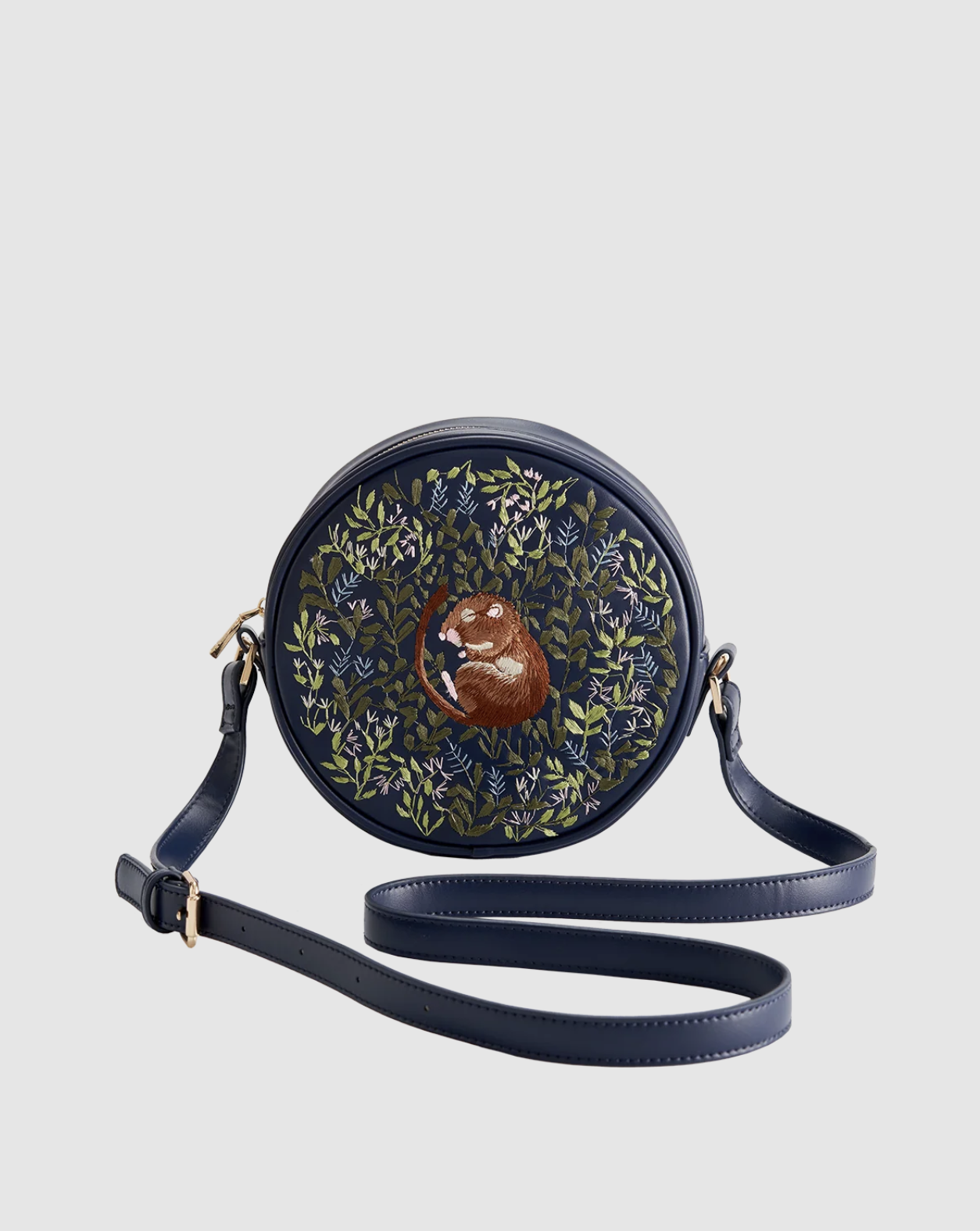 Fable England Chloe Circle Bag Embroidered Dormouse