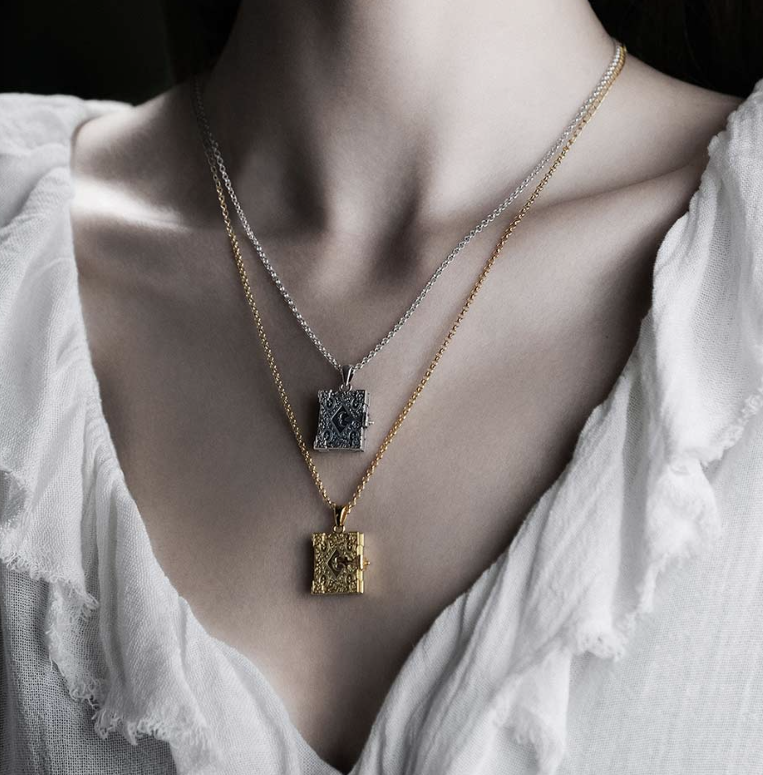 Regal Rose FORBIDDEN. Book of Spells Necklace
