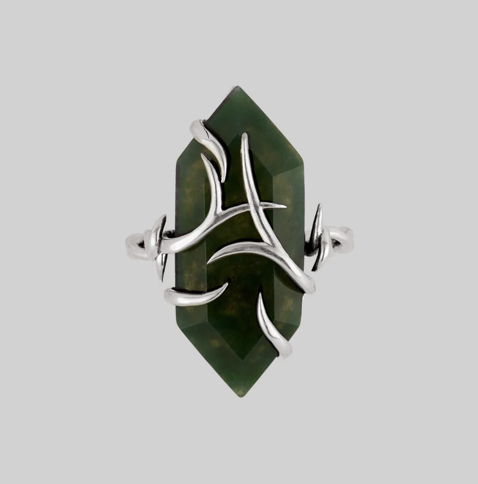 Regal Rose The Swamp Roots Gemstone Ring - Silver
