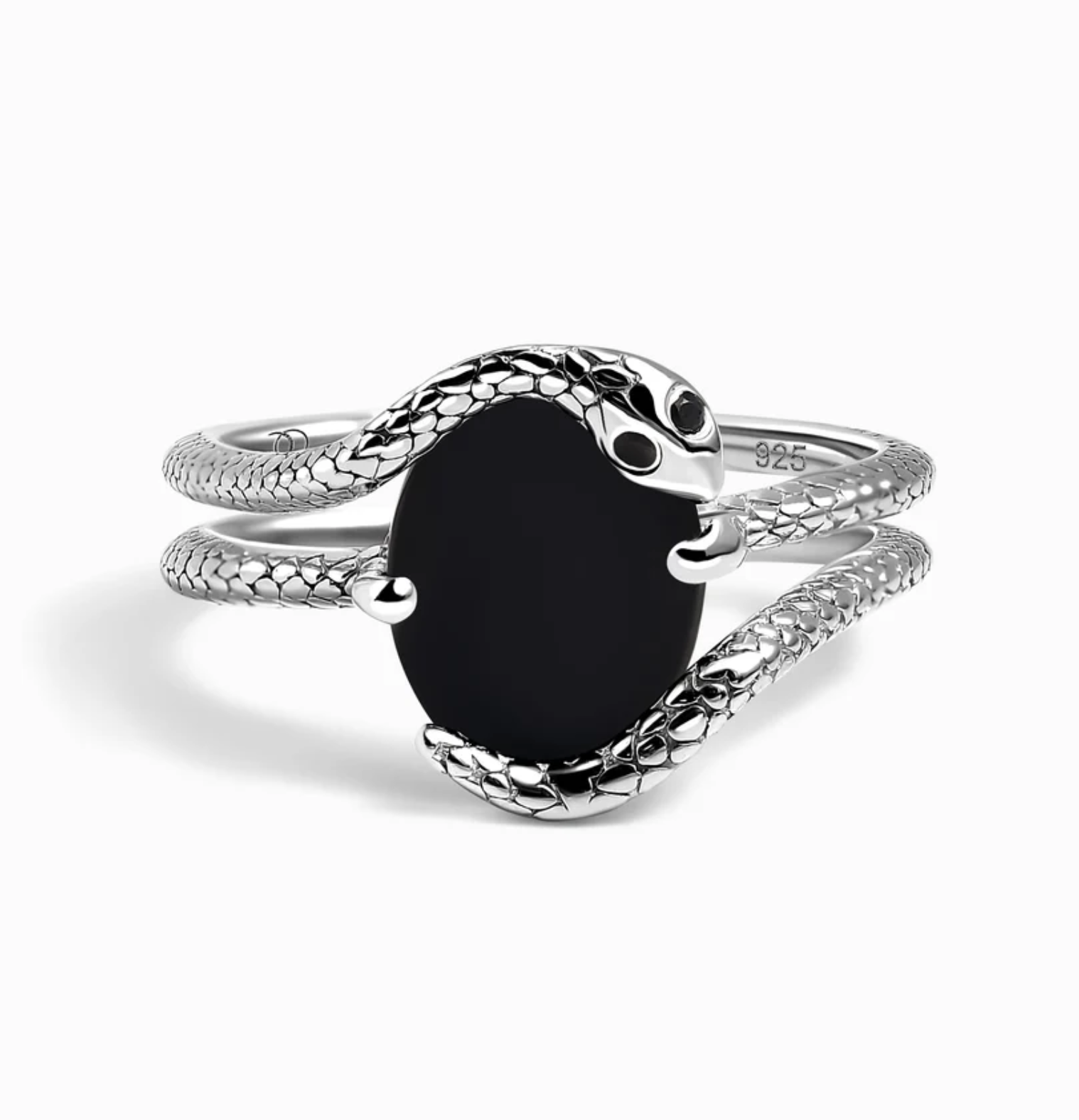 Moon Magic Black Onyx Ring - Serpent