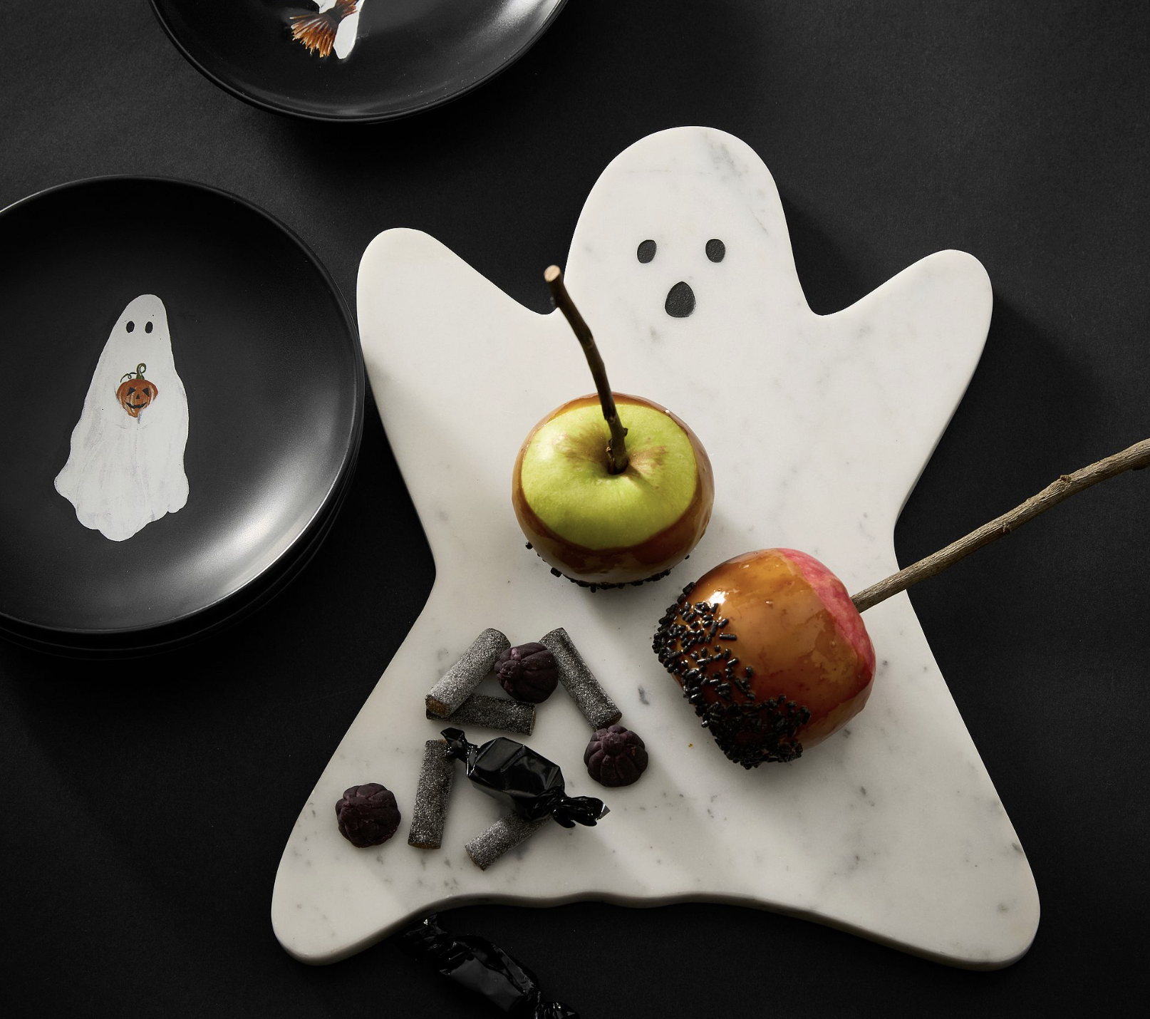 Pottery Barn  Figural Ghost Marble Cheese Board