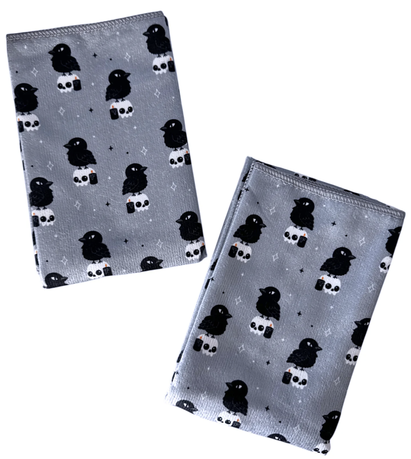 Em &amp; Sprout Crow &amp; Skull Terry Kitchen Towel - Set of Two