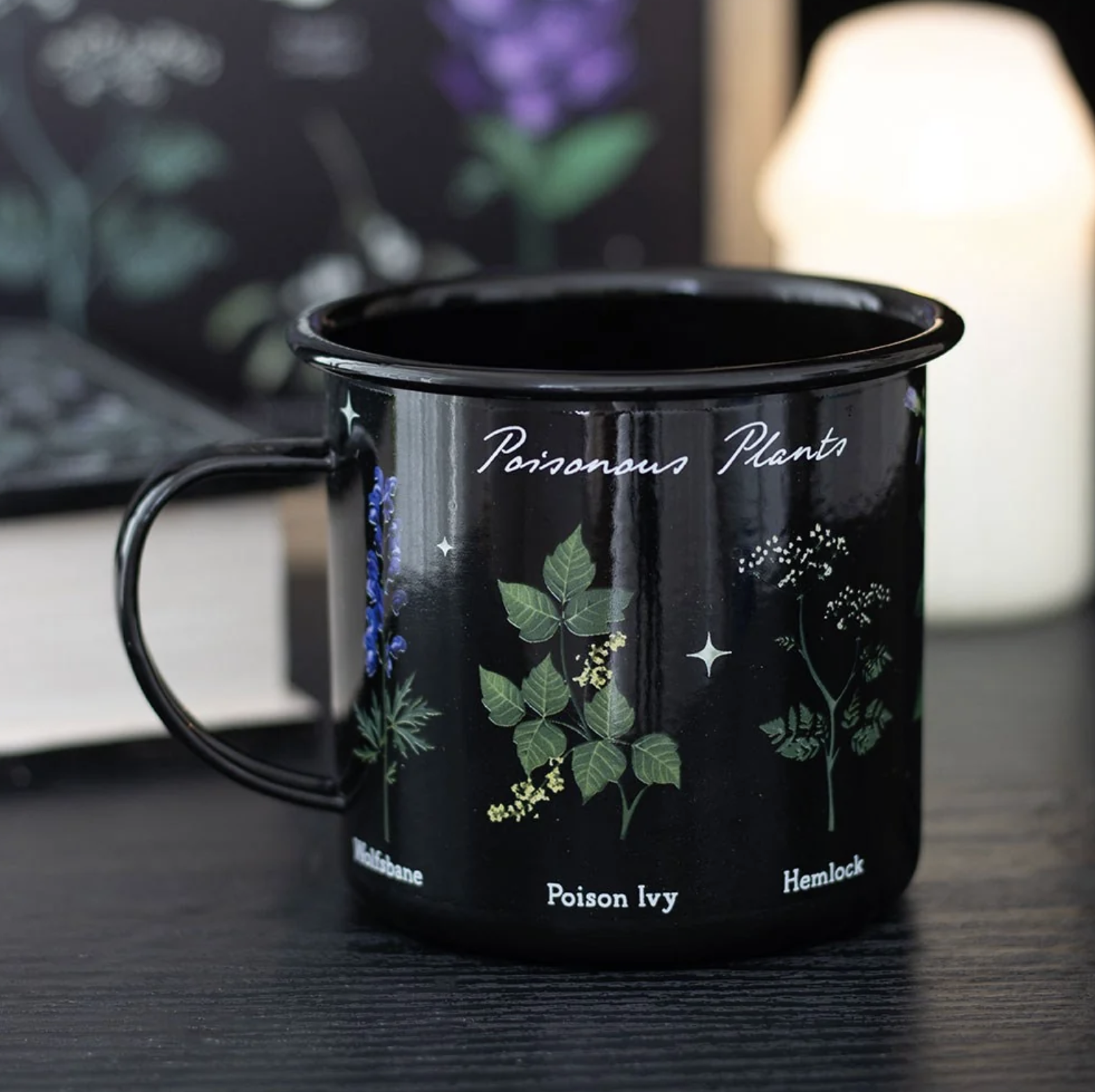 Midnight Rose Emporium, Something Different  Poisonous Plants Enamel Mug