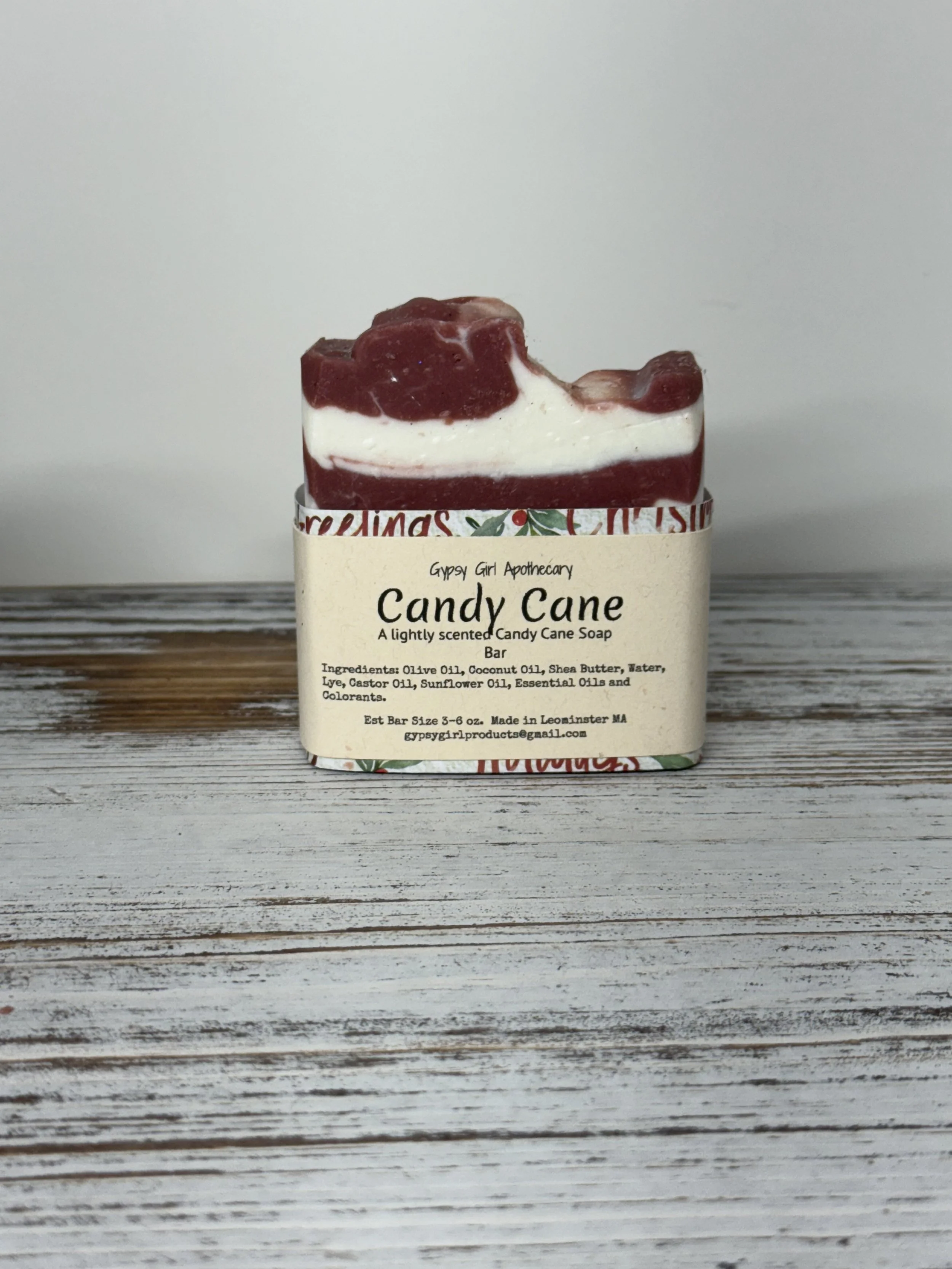 Candy Cane Soap Bar