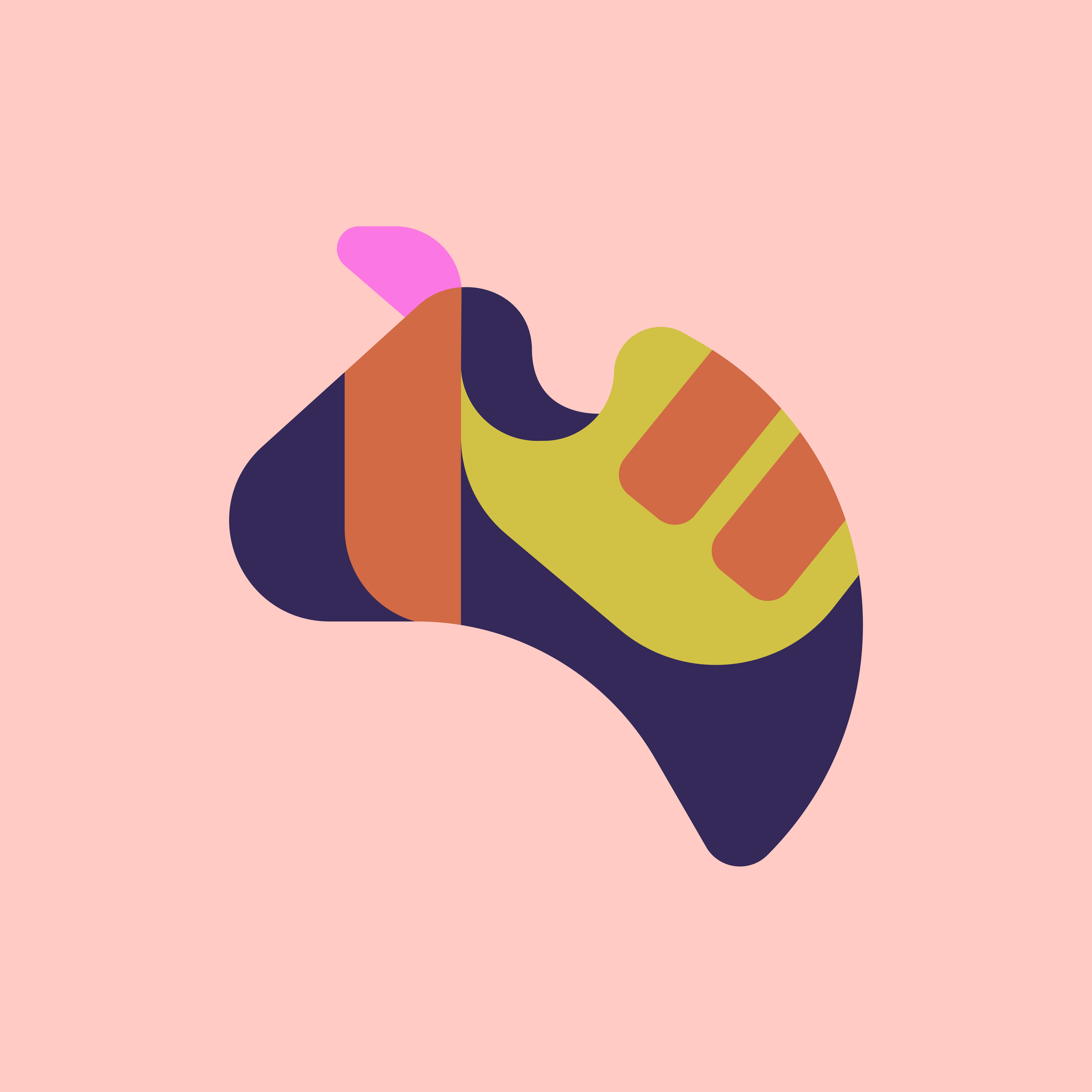 Abstract illustration of a sneaker with a pink background. Rock climbing shoes.