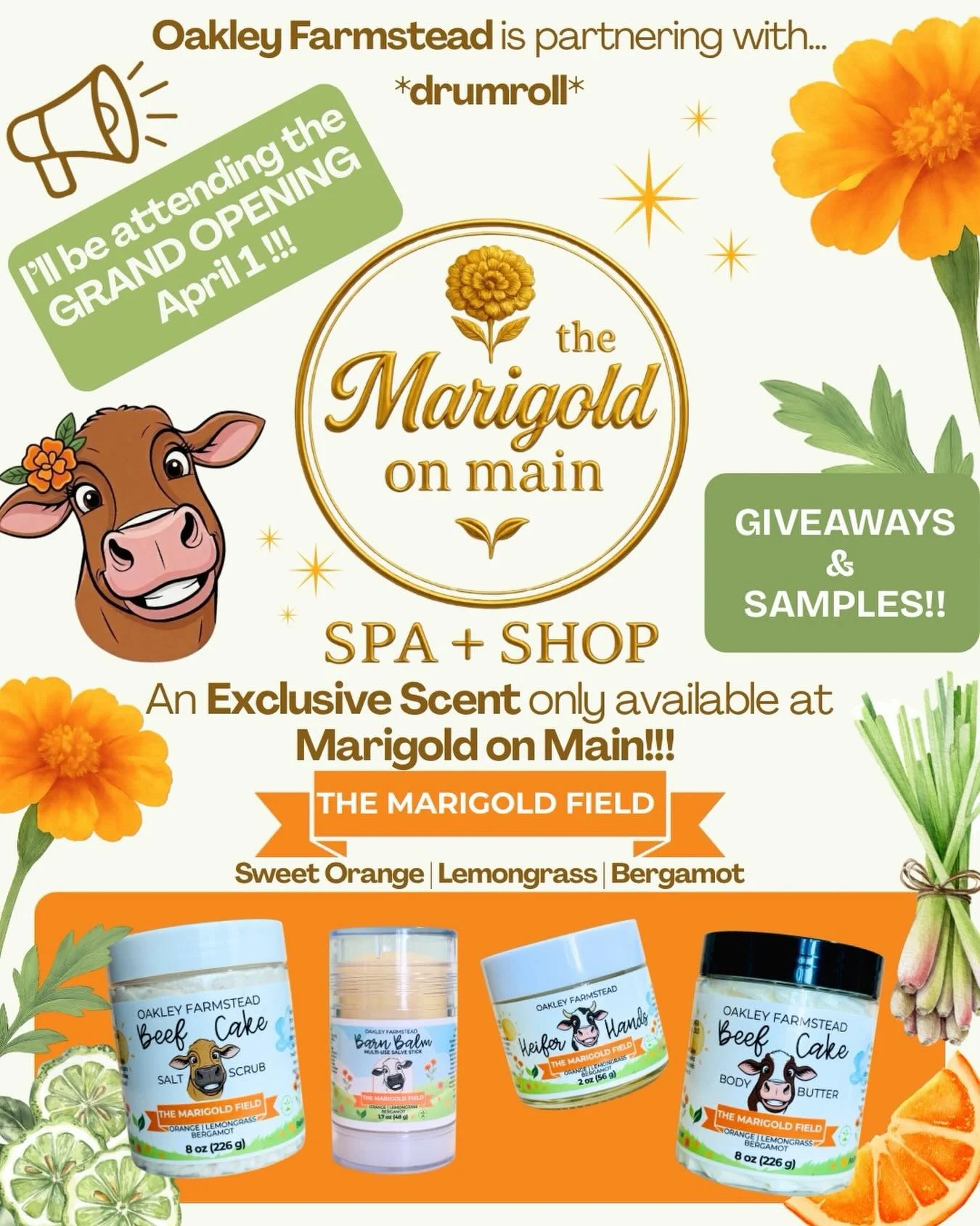 I am so excited to announce our new partnership with none other than 🥁🥁🥁

📣 The Marigold on Main Spa + Shop 🧡

We will be offering select items from our products as well as an entire scent line special to Marigold called&hellip;

🧡 The Marigold