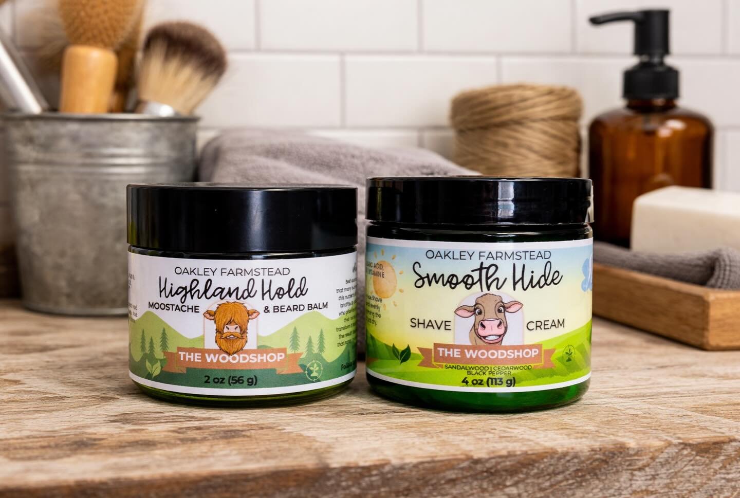 Upgrades in Process!!! 🐮

Introducing the improved packaging for our Highland Hold Moostache and Beard 🧔🏽 Balm (originally Bovine Beard Balm) now offered in a 2 oz jar in our Woodshop 🪵 Scent!!

Anddddd the Smooth Hide for men! In the same coordi