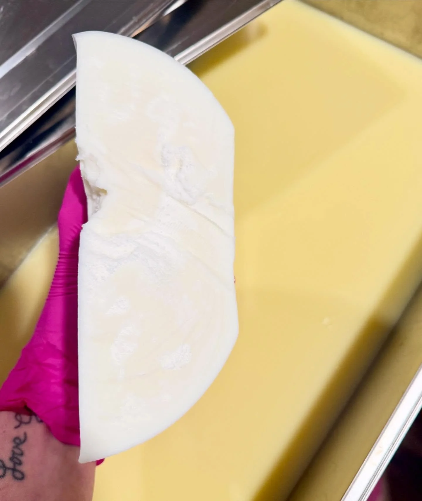 This! This is why we continue to Render Render Render! Our Tallow is rendered anywhere from 6-8 times after the initial wet render! 

Why is this so important? 🐮

1. Filtering the melted Tallow catches any leftover impurities!
2. Rendering allows an