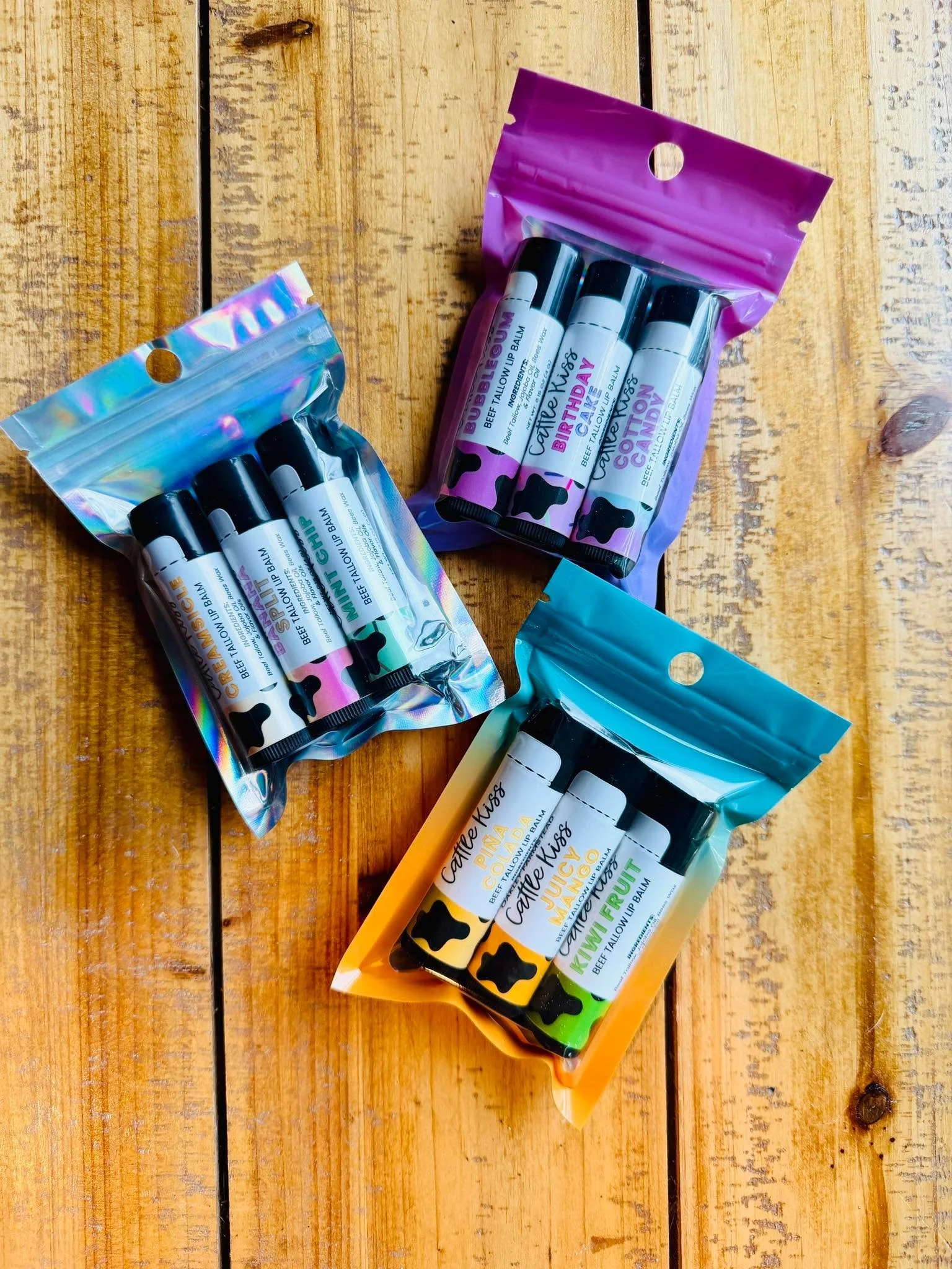 New Pucker Up 💋 Packs!!!

The 🩷💜 pack for a replacement from Tutti Frutti to Birthday Cake 🎂 

Introducing the&hellip;

Ice Cream 🍦 Pack!!!
🧡 Creamsicle
💛 Banana Split
💚 Mint Chip

and the&hellip;

Tropical 🌴 Pack
💛 Pi&ntilde;a Colada
🧡 Ju