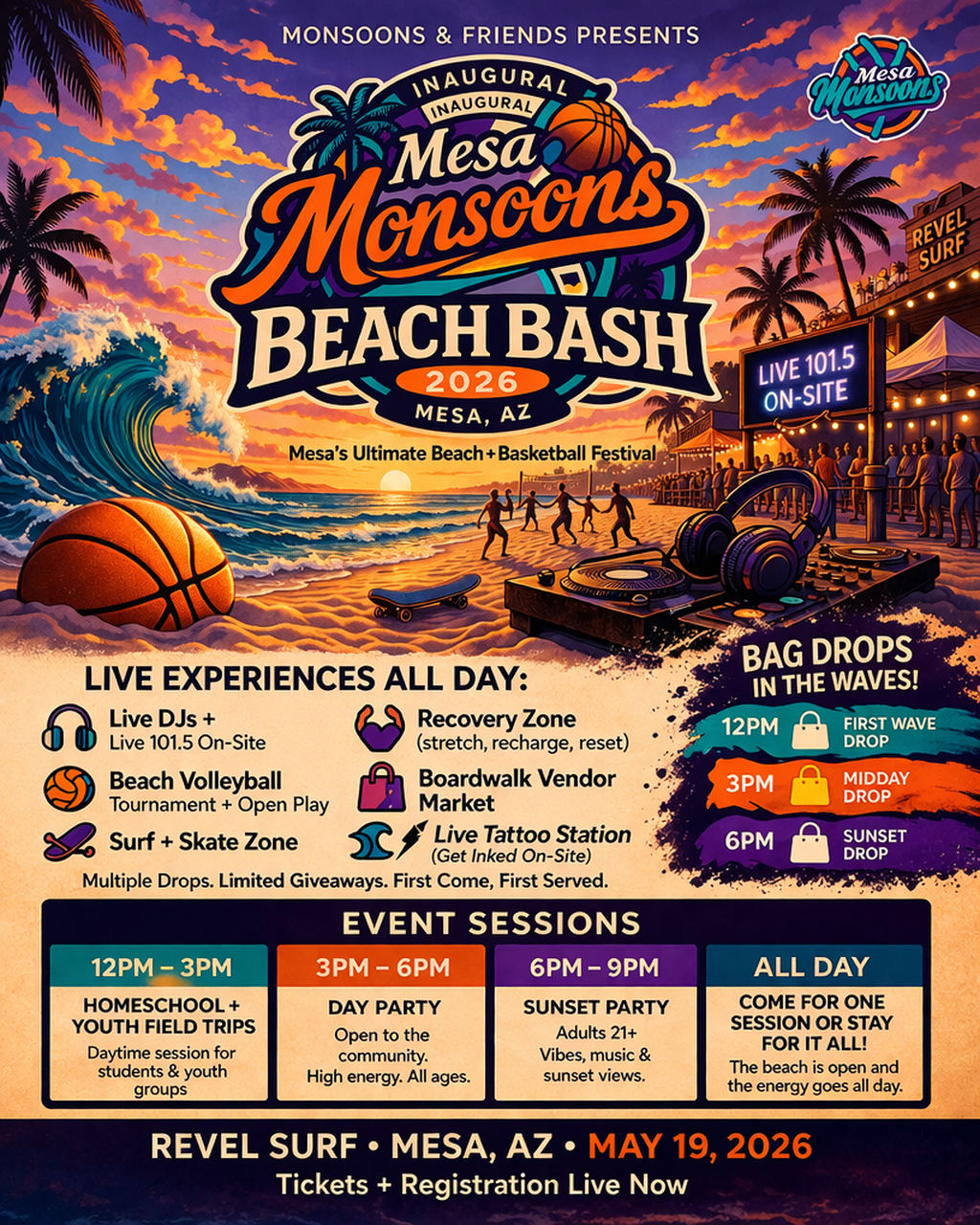 Mesa monsoons beach party flyer.png