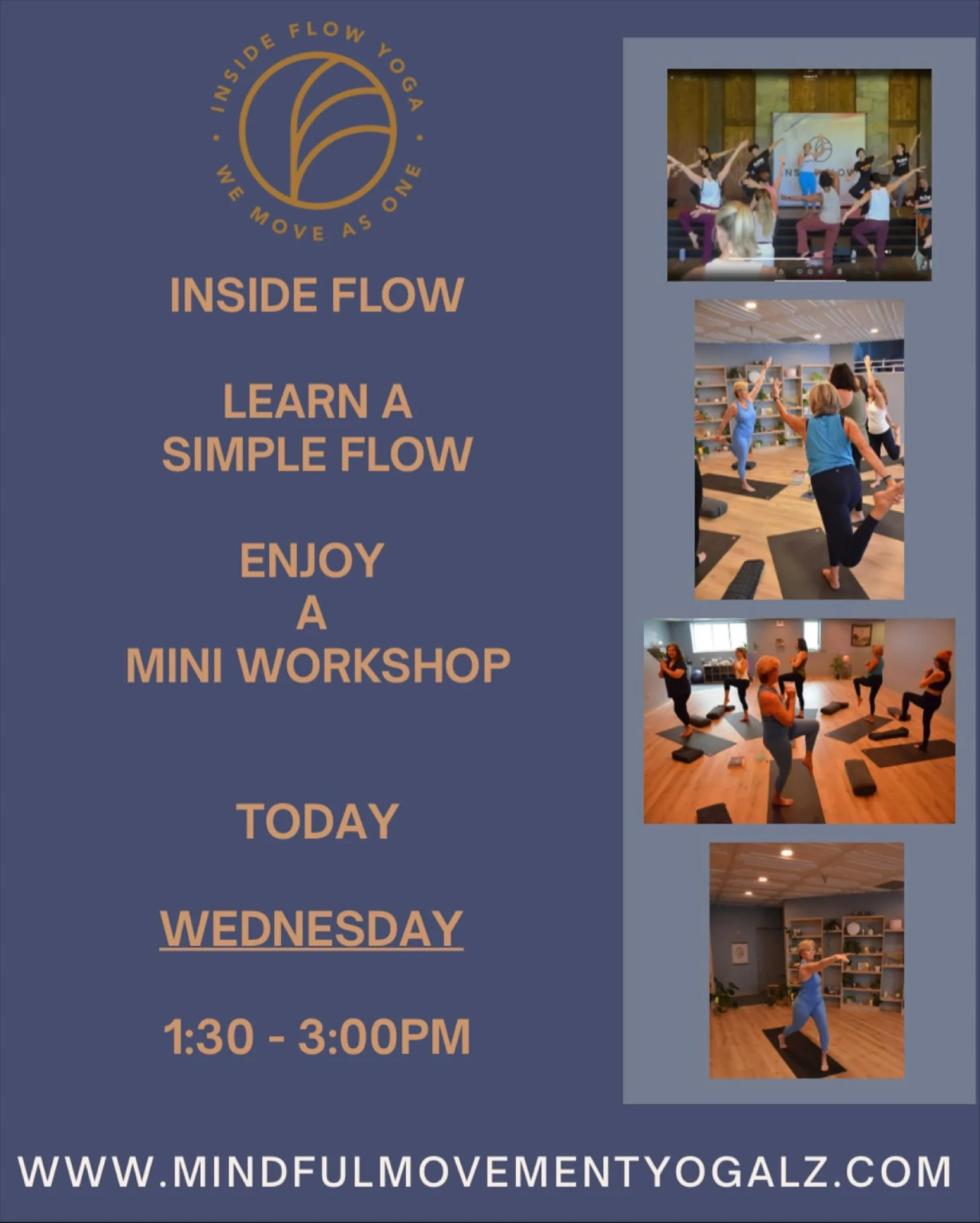 It’s not too late to join today’s Inside Flow class!
We’ll move through a heartwarming, accessible flow, followed by a mini workshop where you’ll learn a few fundamentals of Inside Flow. Whether you’re new or experienced