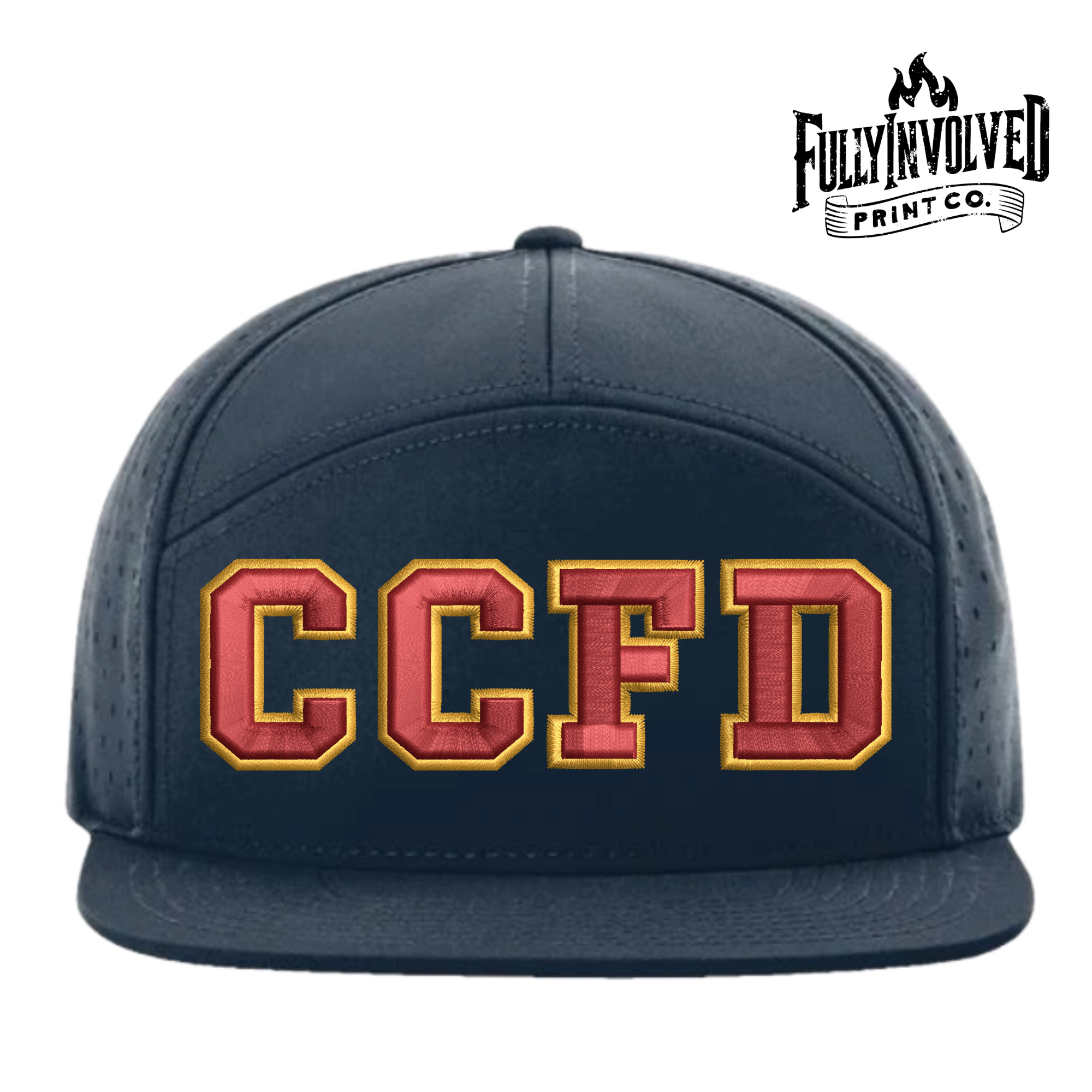 Richardson 169 - CCFD Gold/Red 3D Puff