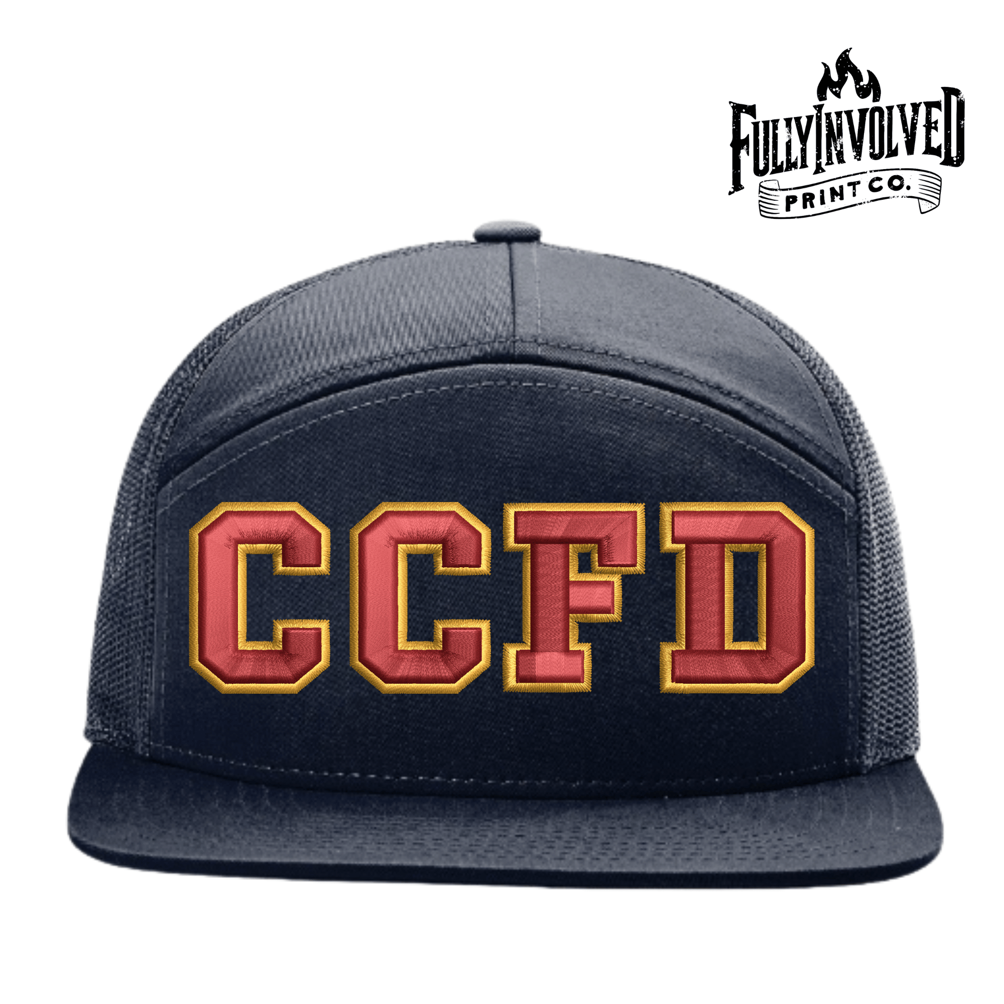 Richardson 168 - CCFD Gold/Red 3D Puff