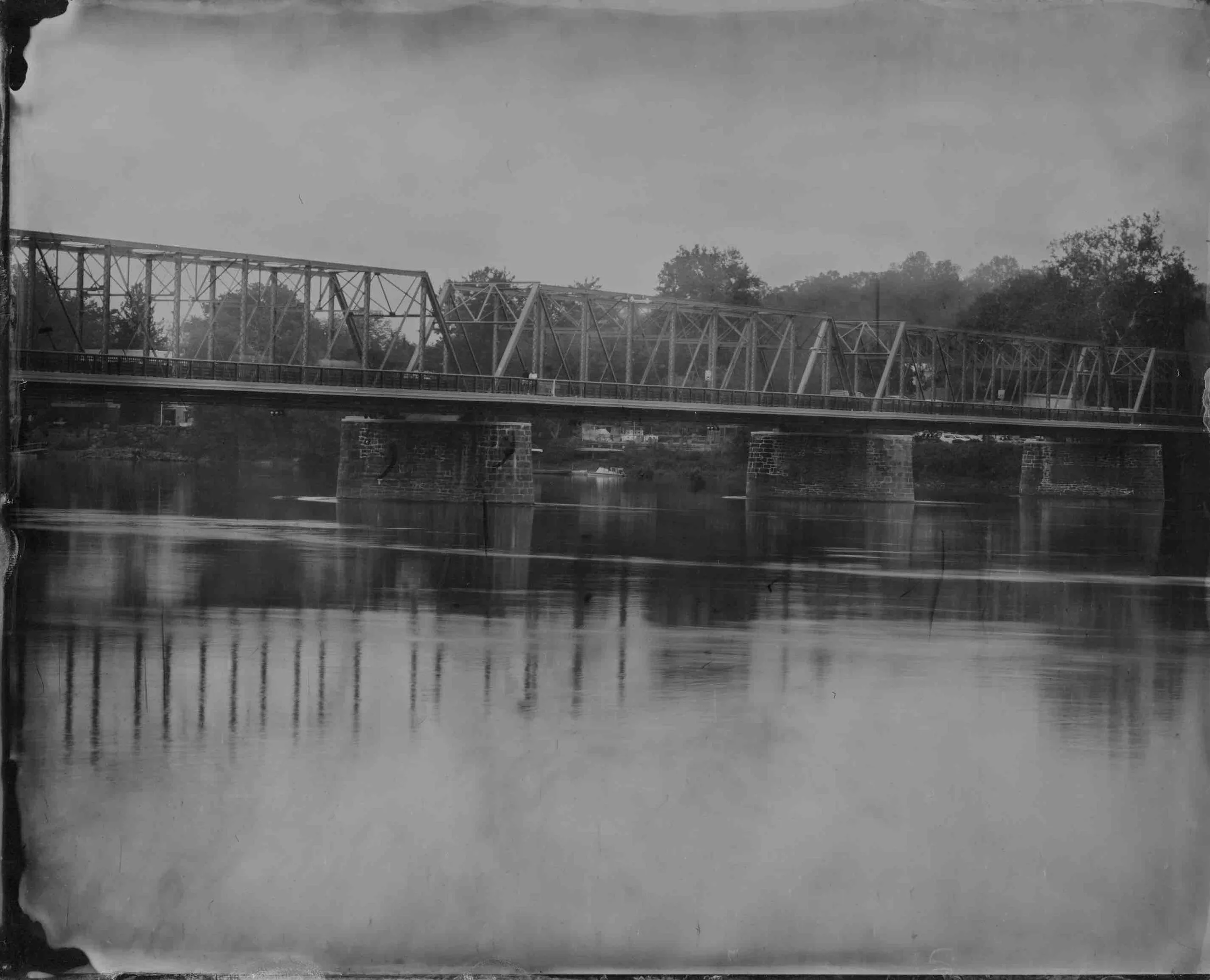 Lambertville–New Hope Bridge — Delaware River Wet Plate Collodion Giclée Print