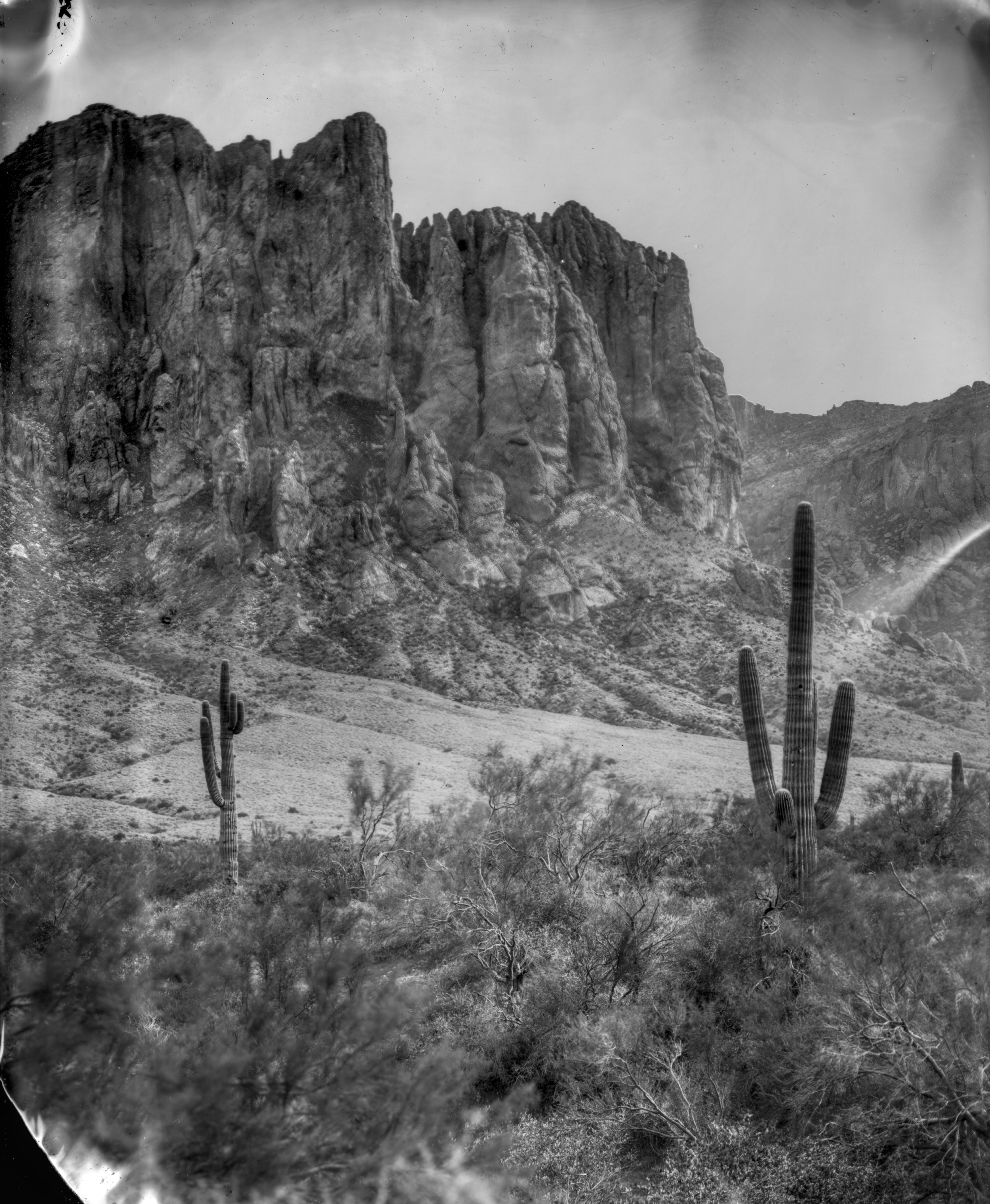 Art Print – The Omen - Superstition Mountains-  Dry Plate Collodion Archival Print