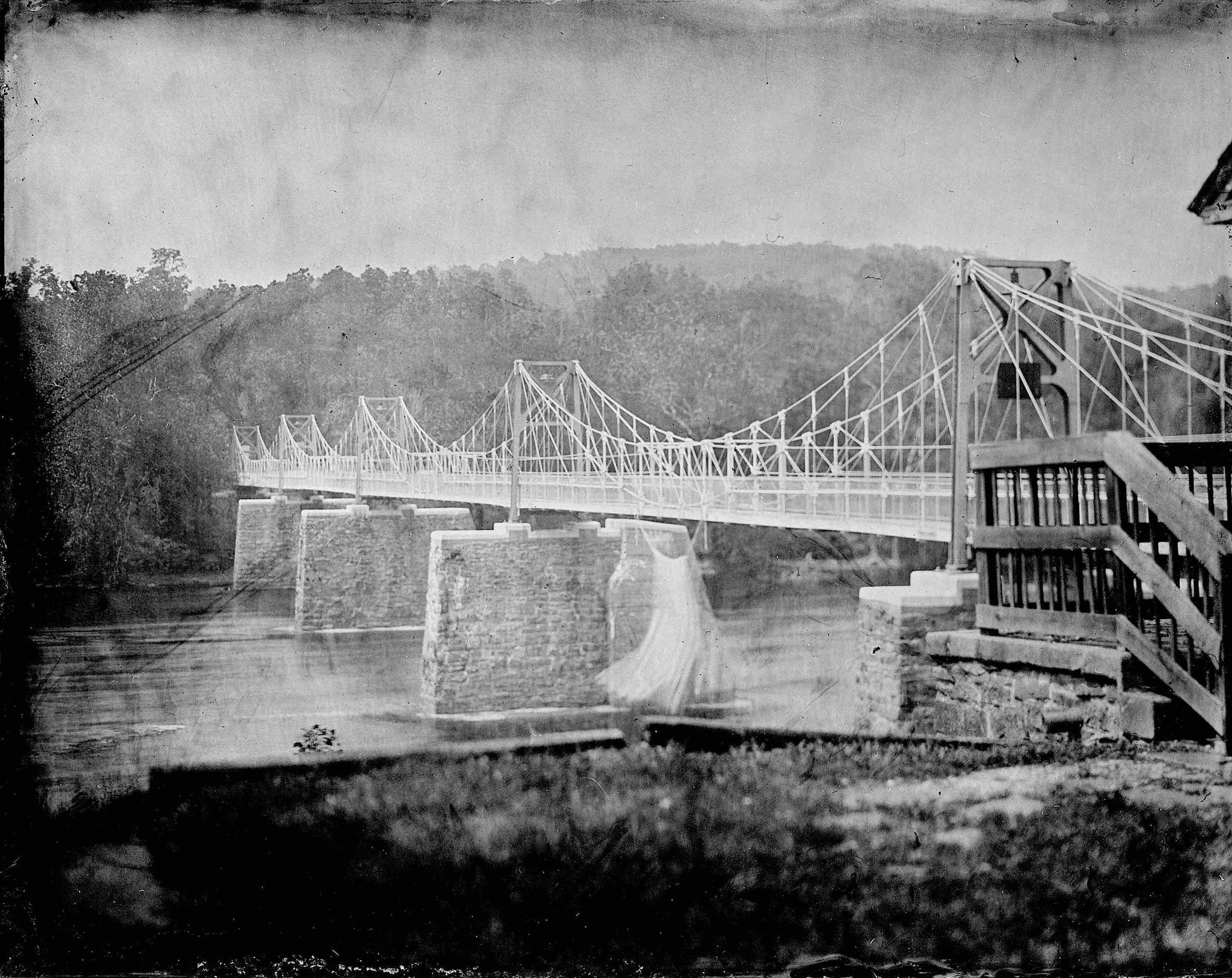 Lumberville–Raven Rock Footbridge — Delaware River Wet Plate Collodion Giclée Print