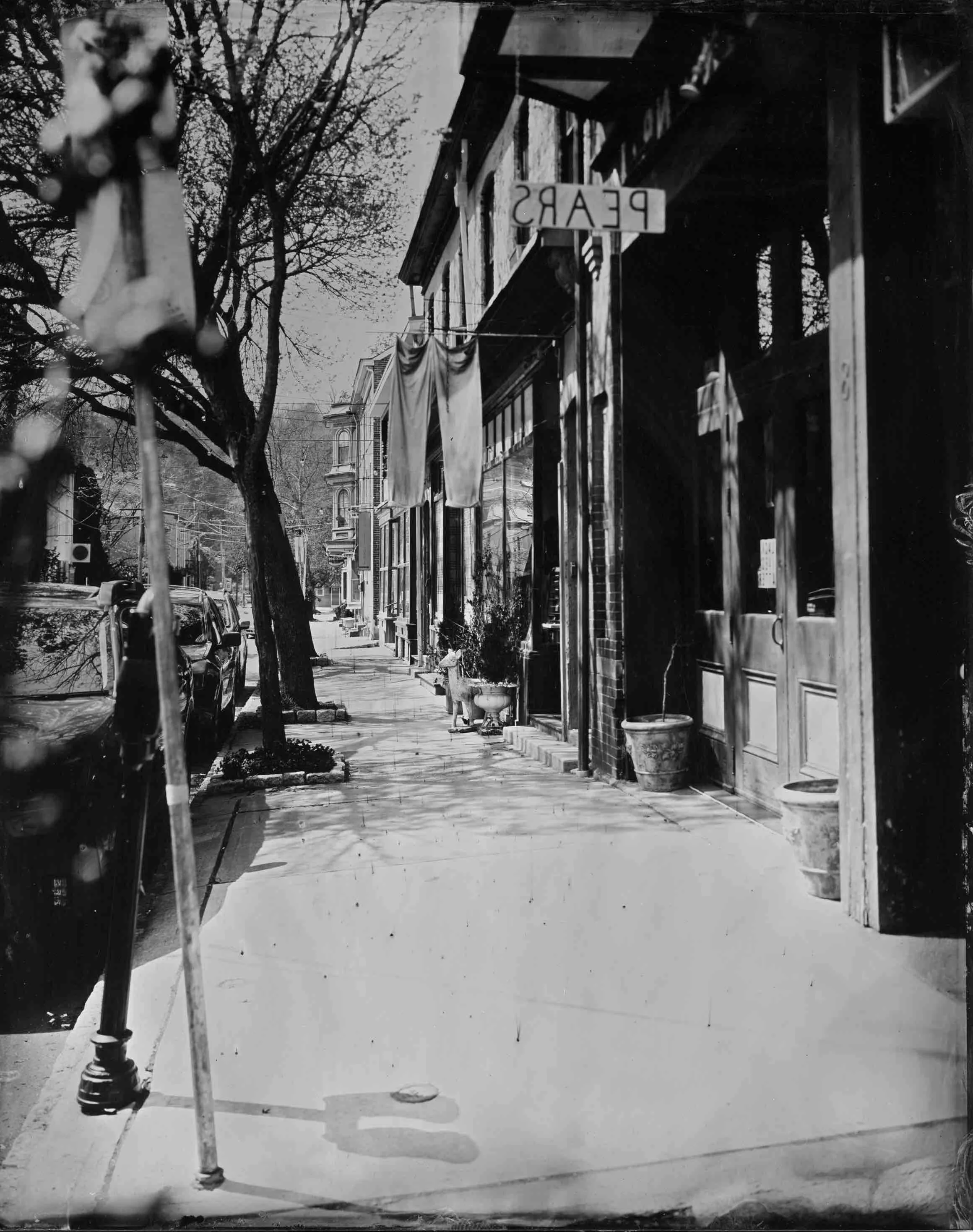 Church Street Sidewalk, Lambertville — New Jersey Wet Plate Collodion Giclée Print