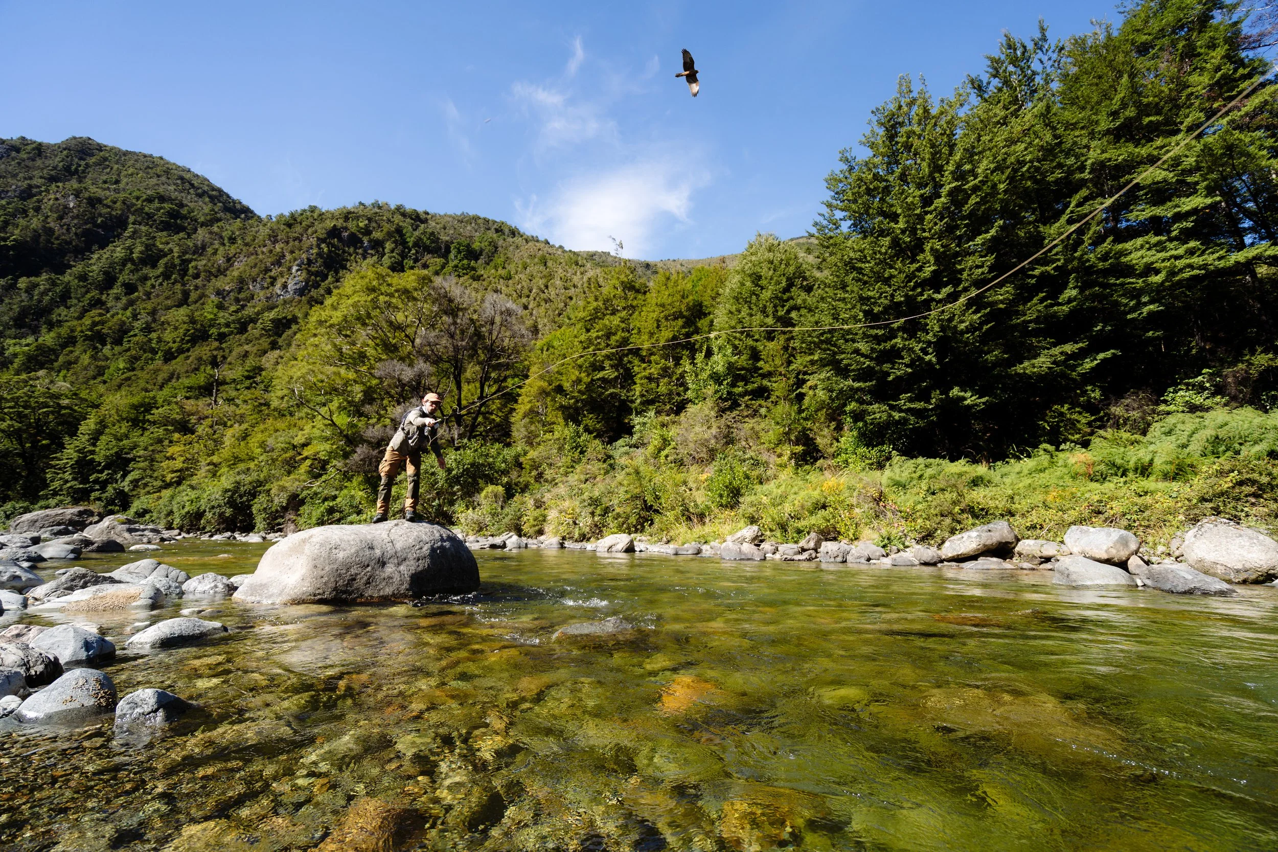 Stonefly Lodge fly fishing. Heli fishing. Brown Trout.
