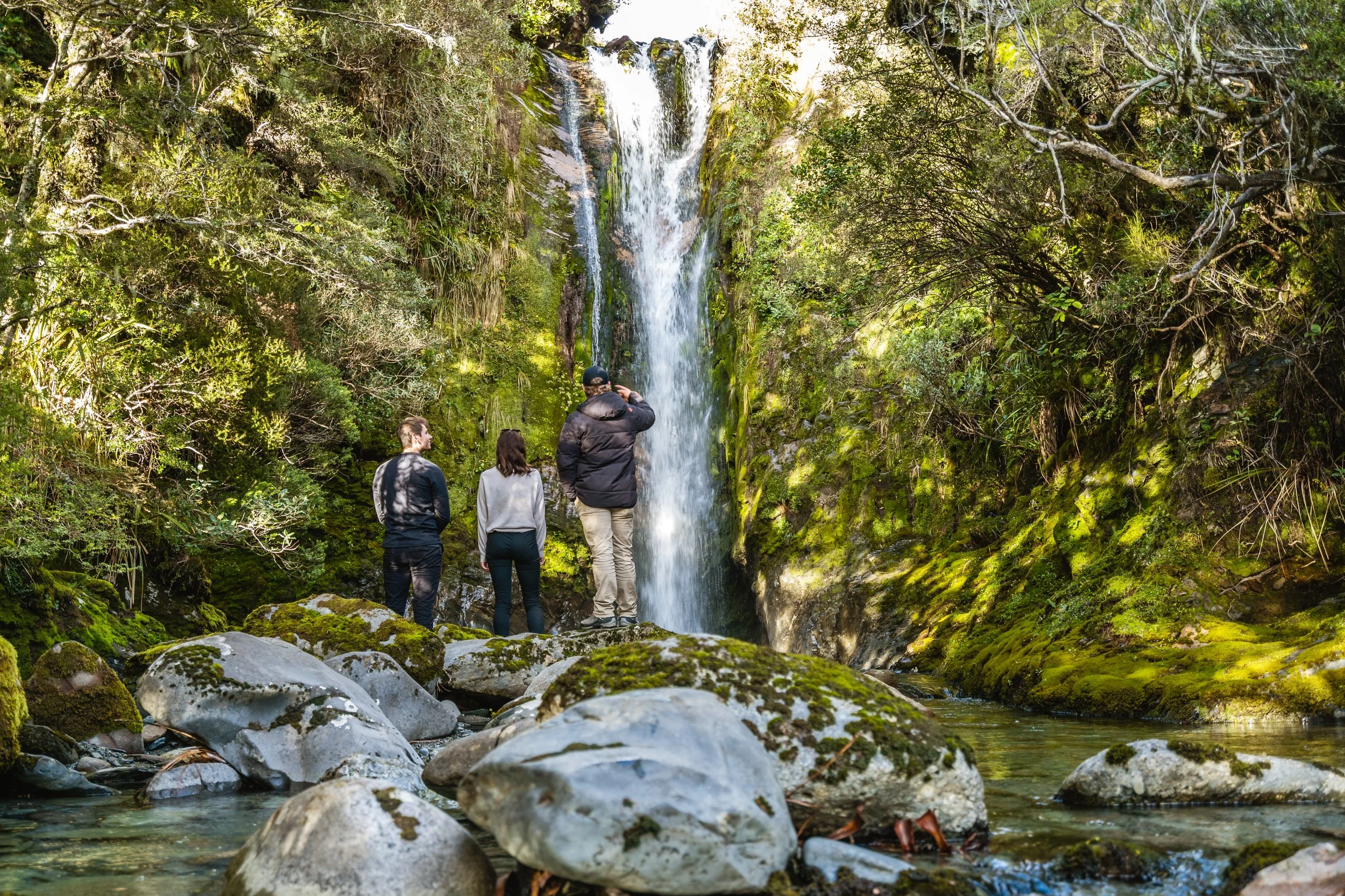 Waterfall at Boulder Lake near Nelson, New Zealand