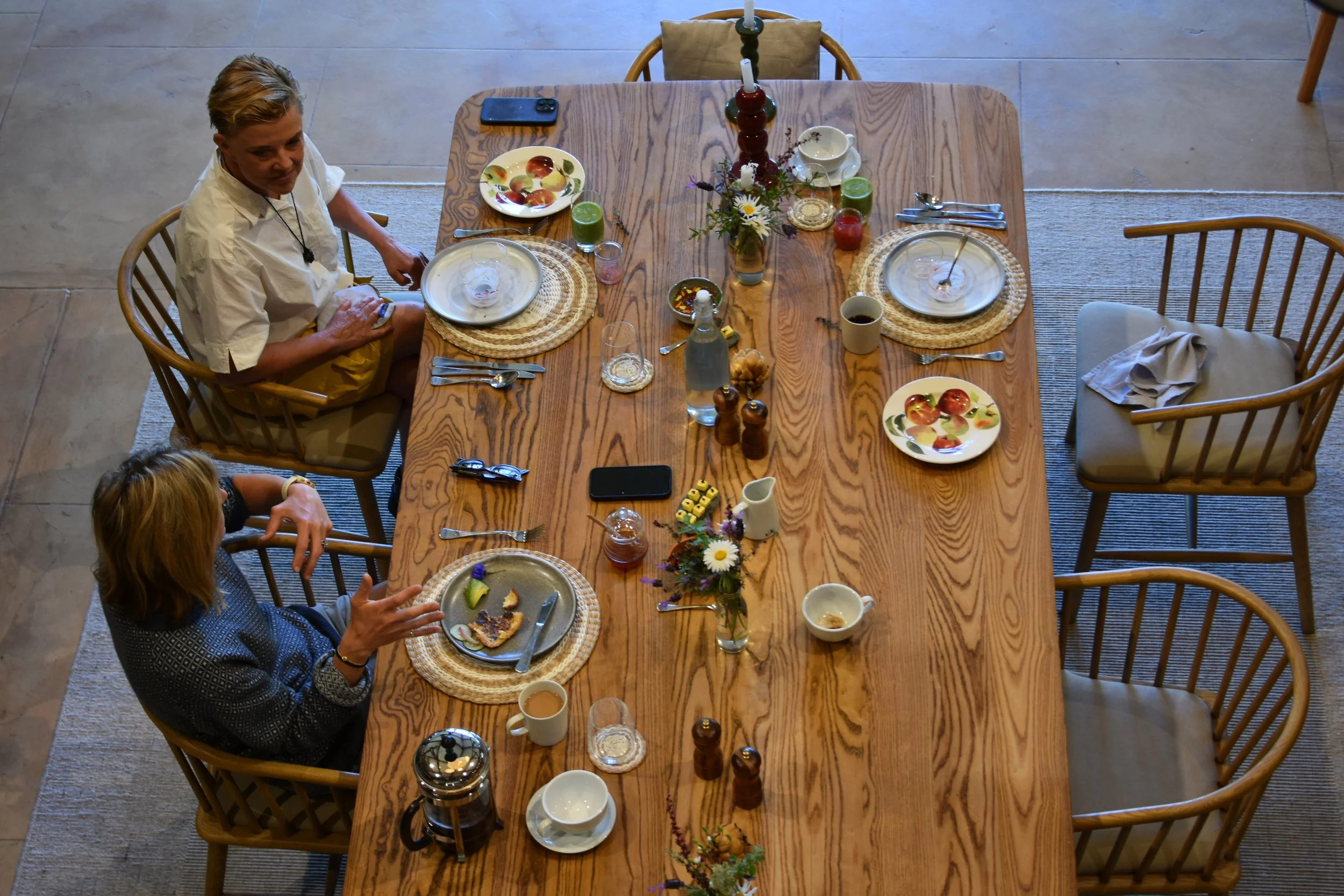 Couple enjoying dinner service in Stonefly Lodge dining room