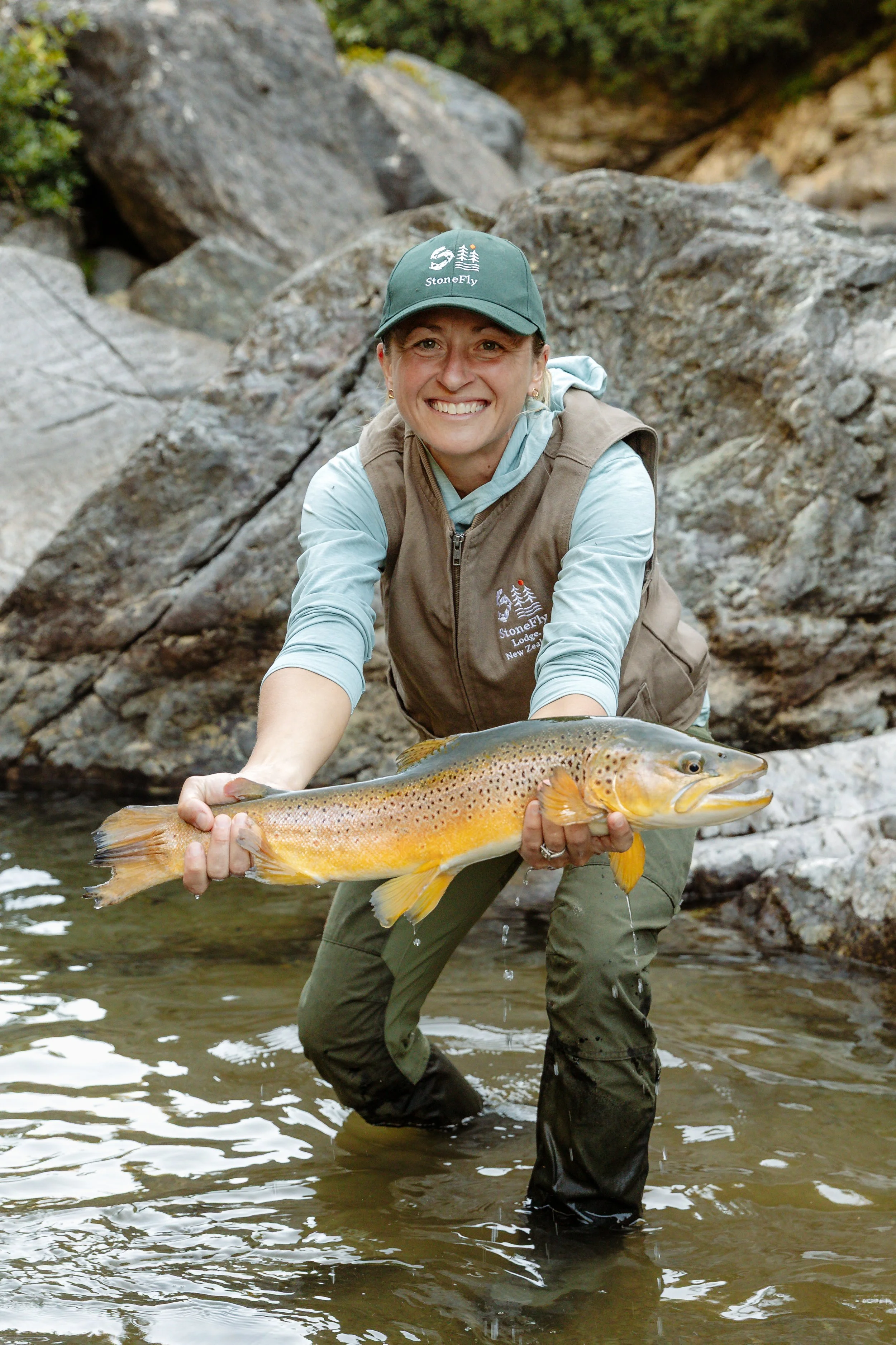 Brown trout catch and release at Stonefly Lodge