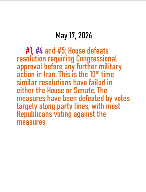May 17, 2026 threats to American democracy