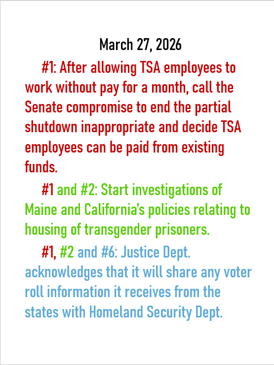 March 27, 2026 threats to American democracy